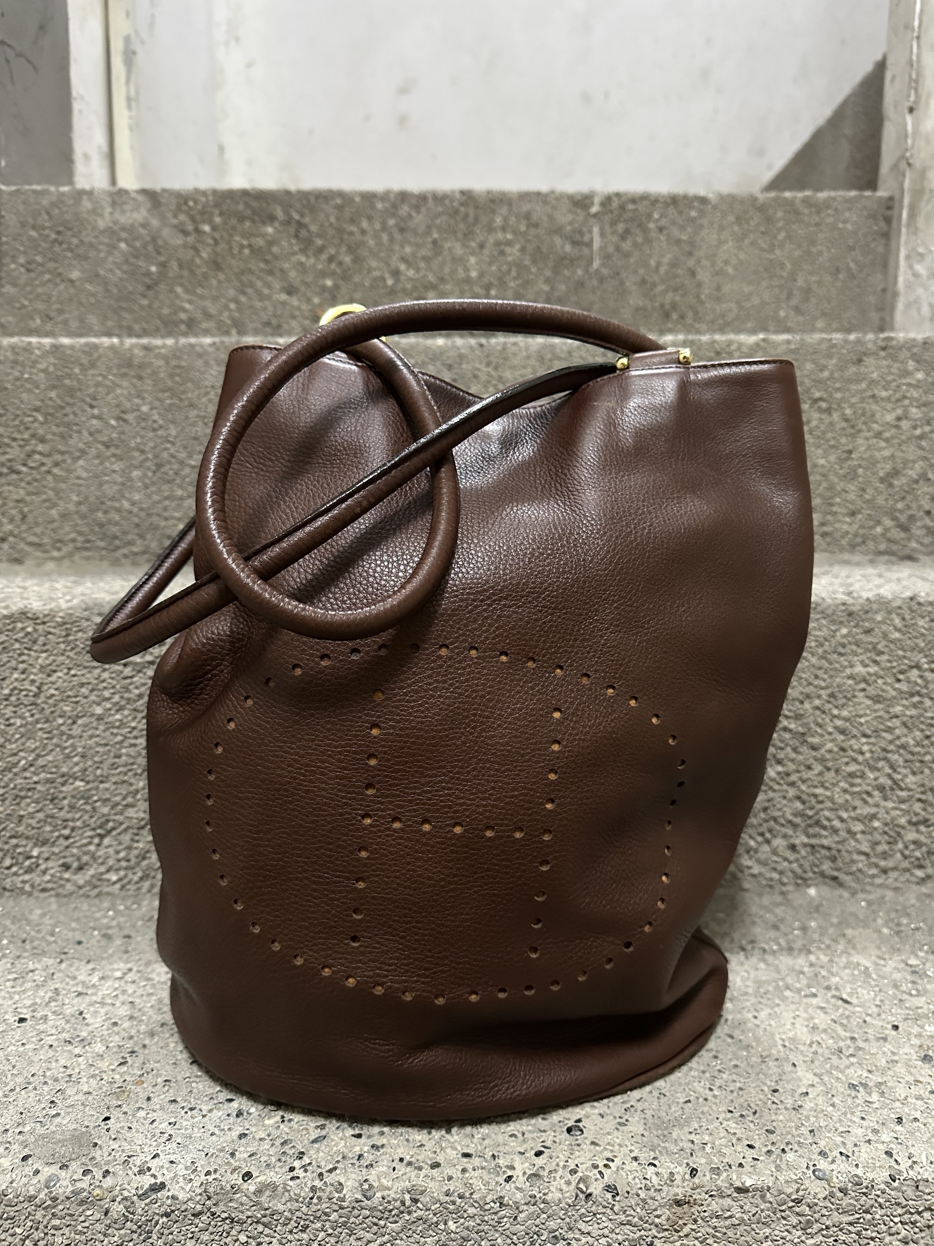 XXI  SECOLO Leather Tote Bag Made in Italy