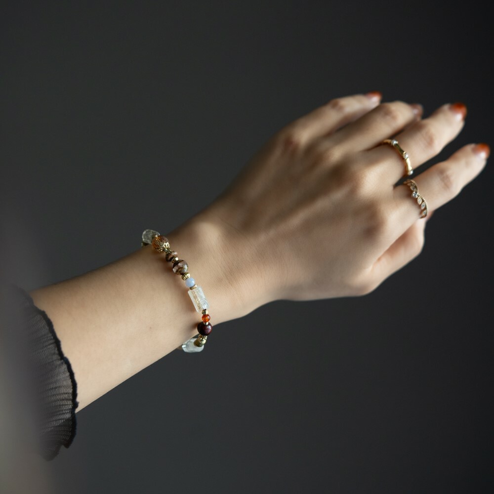 相遇｜黃水晶彩幽靈手鍊 C1677