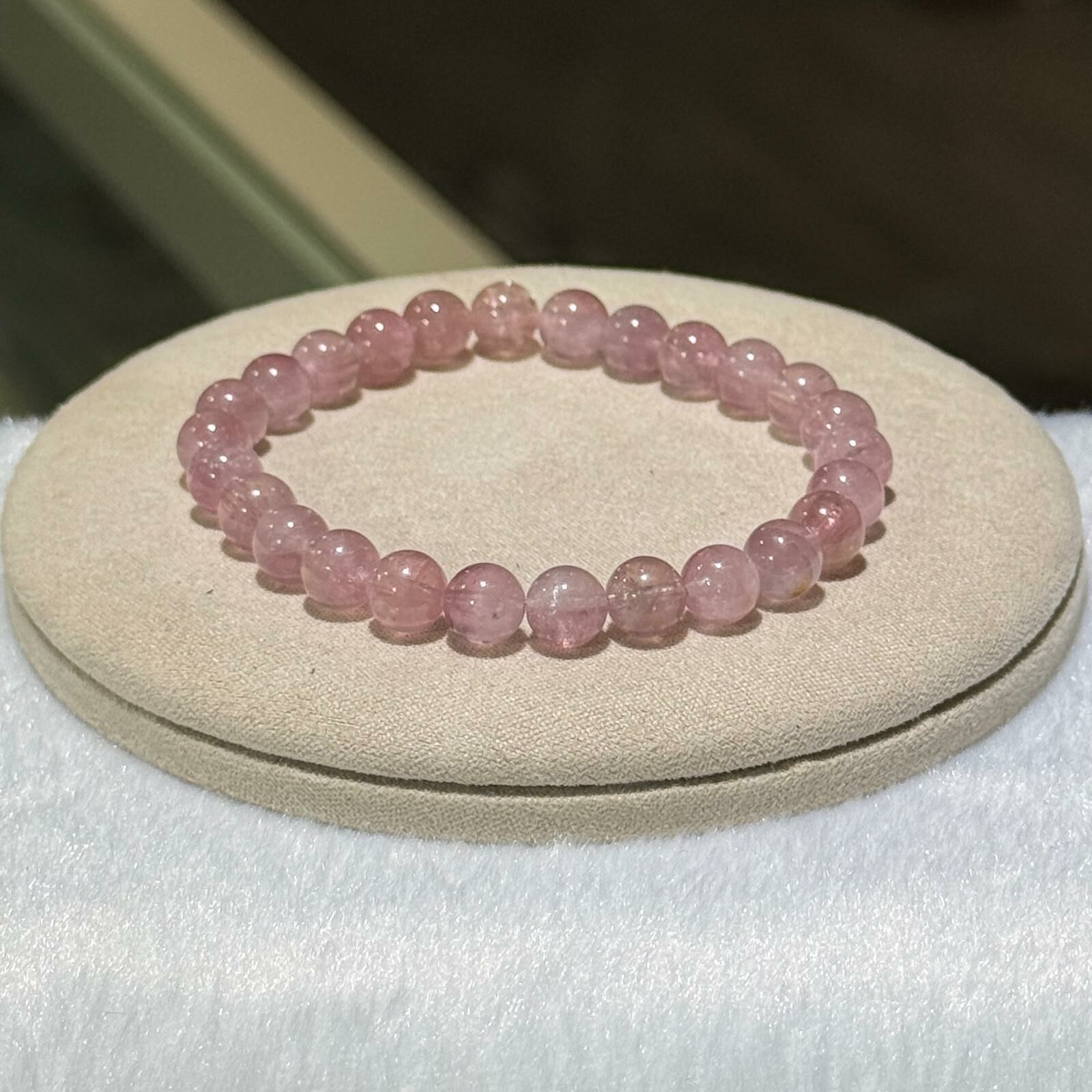 高品✨粉紅碧璽手串 7 mm +/-