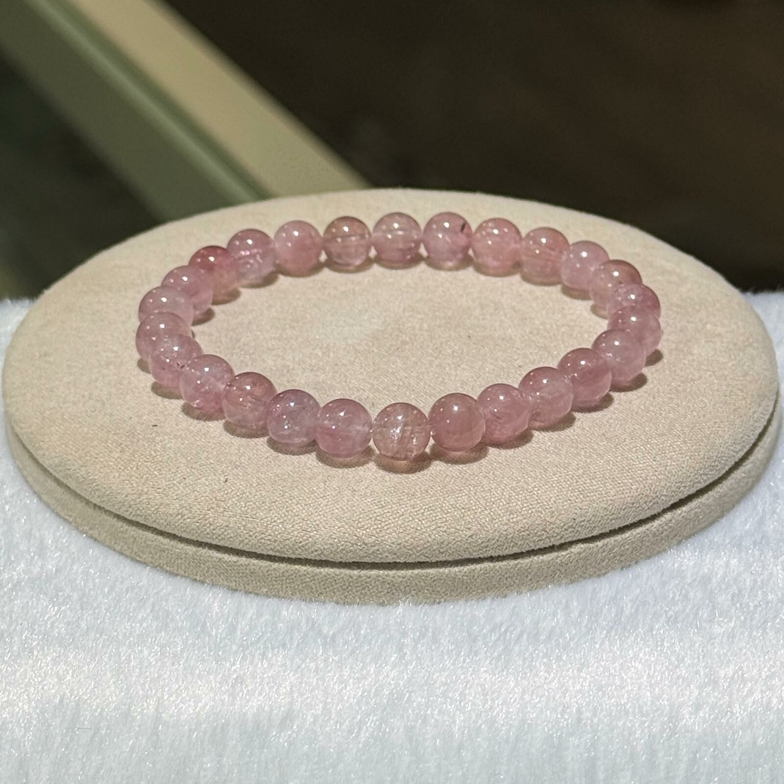 高品✨粉紅碧璽手串 7 mm +/-