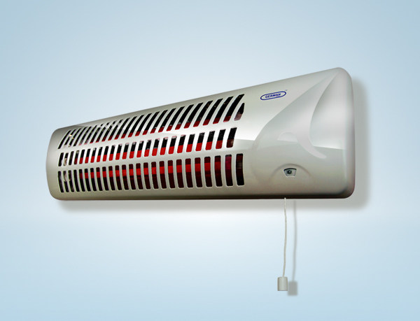 德國寶 銀色浴室掛牆式電暖爐(三支暖管)