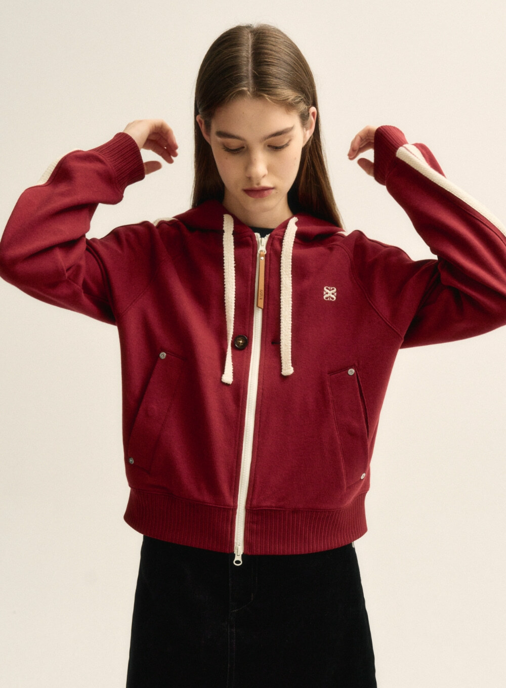 SATUR (W) LAWTON LOOSE FIT HOOD ZIP-UP