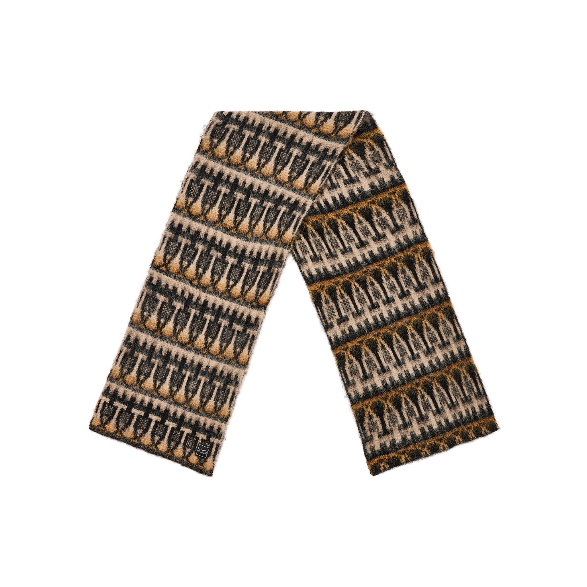 The Trilogy Tapes TTT KNITTED REPEAT SCARF - 24FW