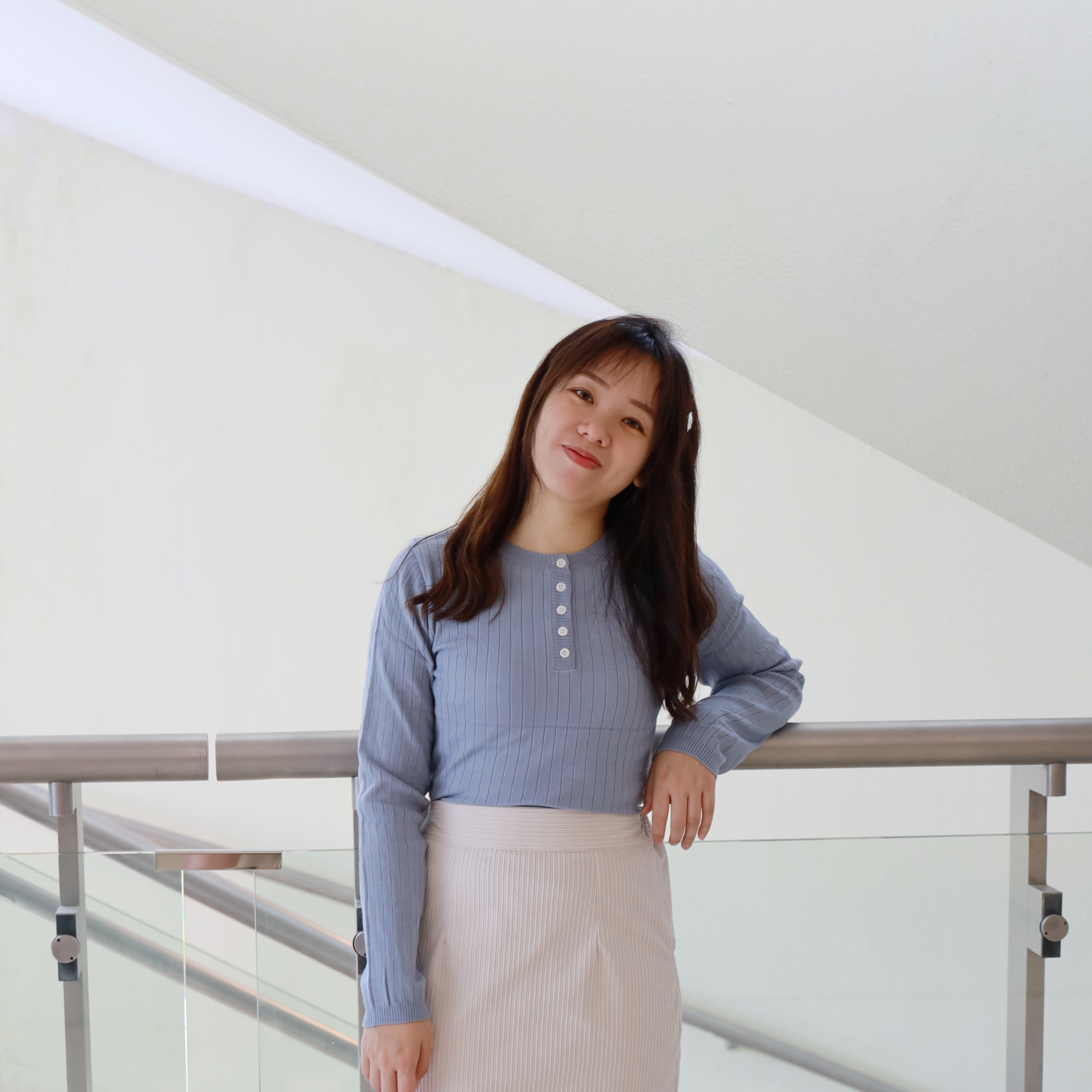 ||TOP538|| 直紋鈕扣圓領BASIC top