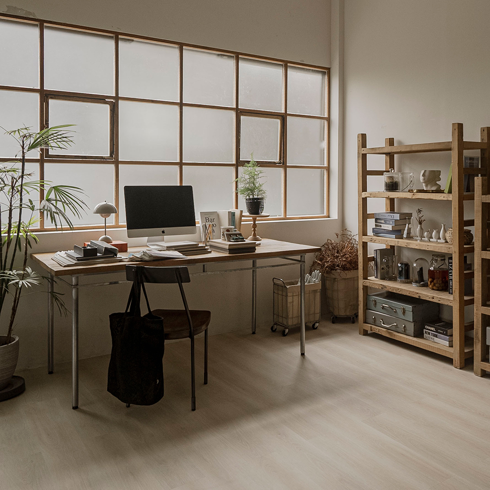 晨霜 Frost Bloom｜米白色木紋地板