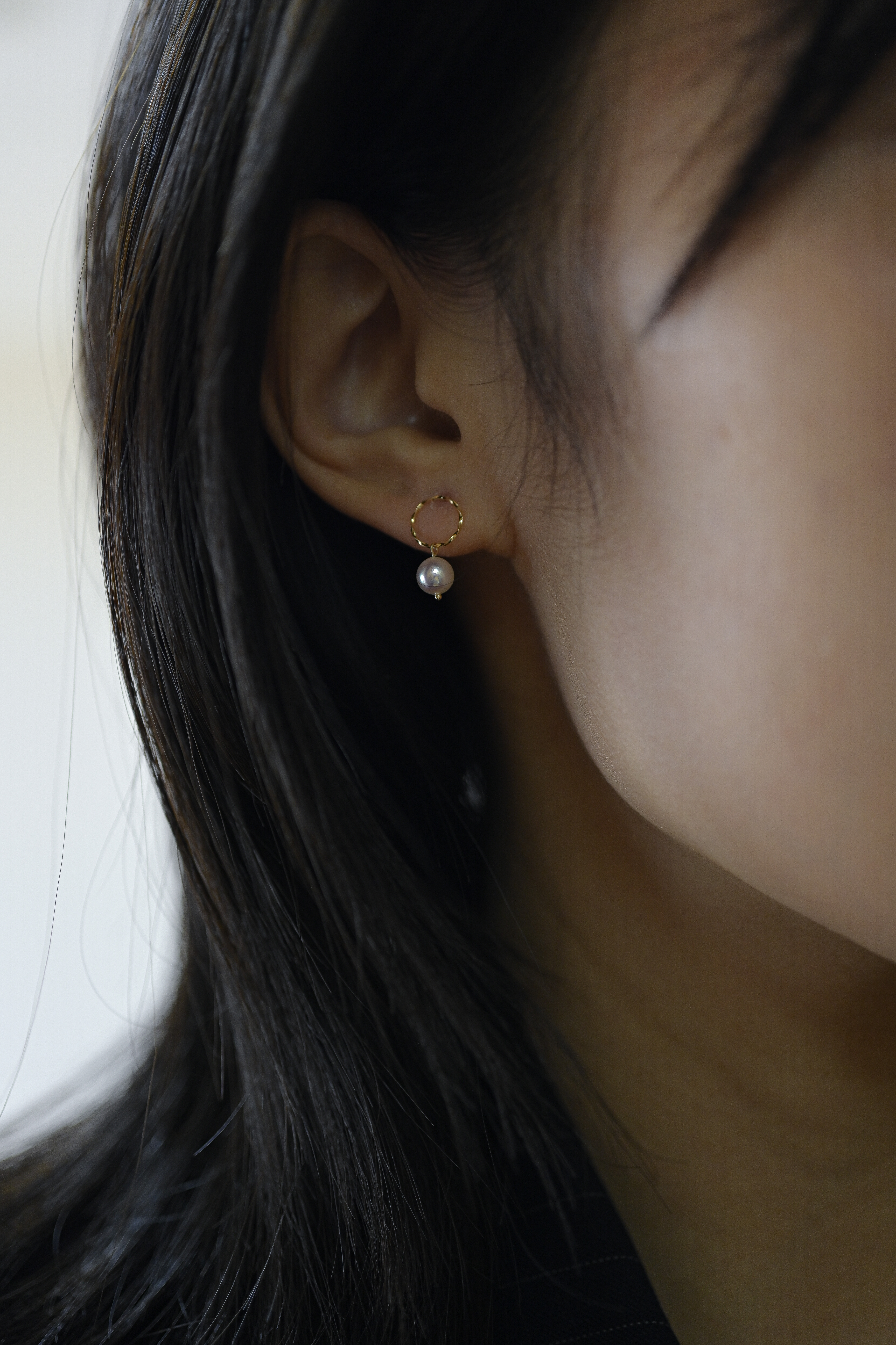 18K 5mm Akoya Pearl  Earring