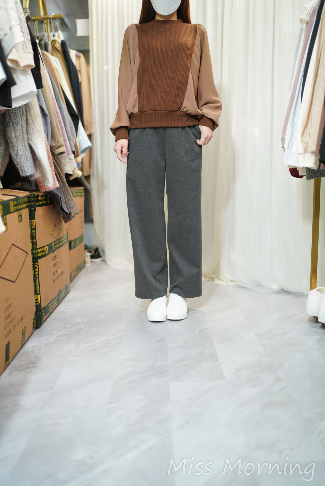 顯瘦高質拼雪袖線衫(14334)&好好著靚料西褲(33859)