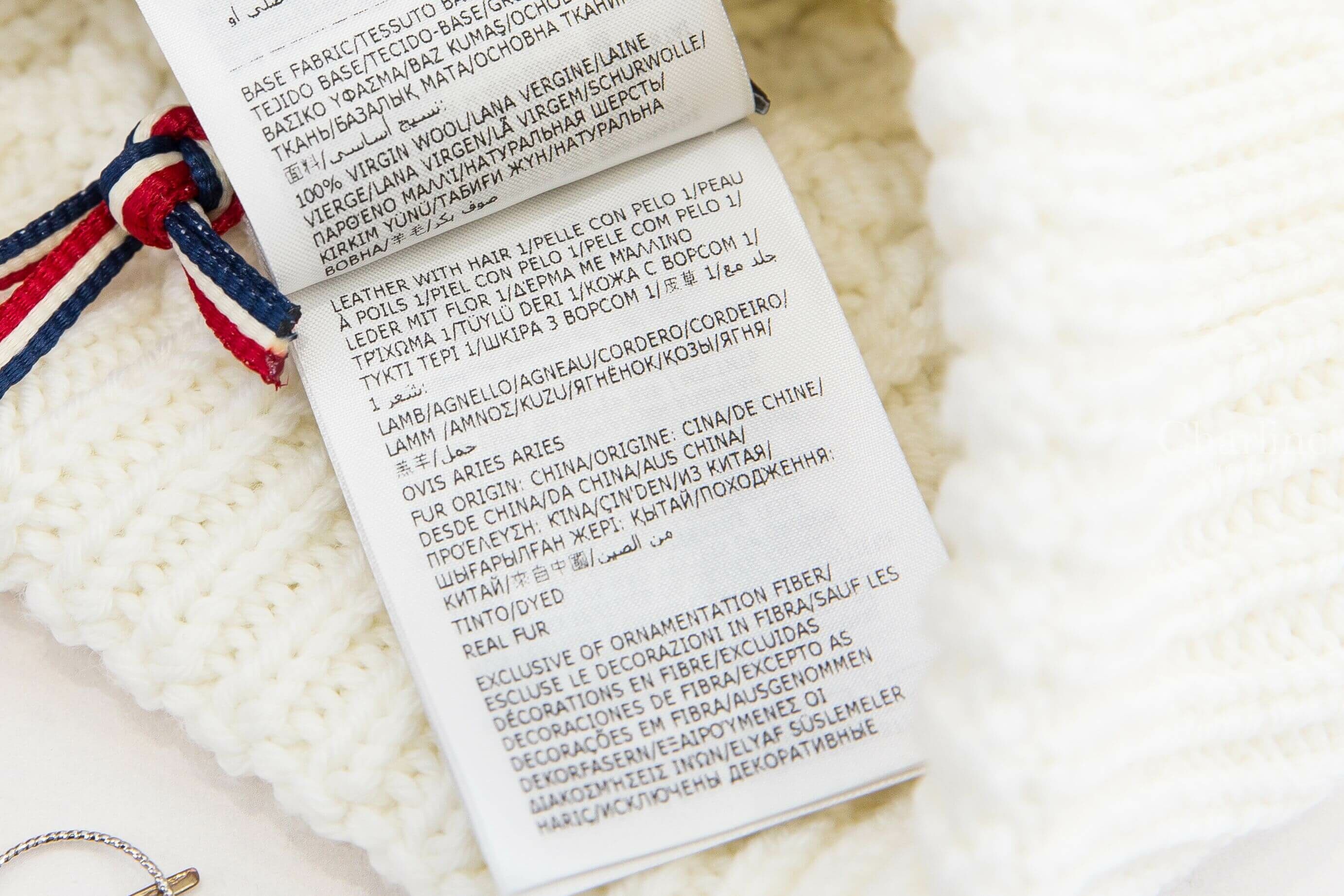 Moncler Wool Beanie With Pom Pom 白色刺繡Logo羊絨球麻花針織毛帽-Charline Boutique 精品代購