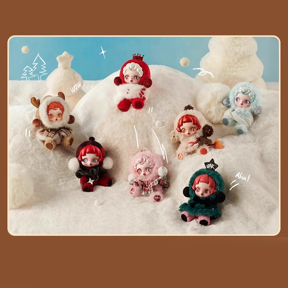 POP MART 泡泡瑪特 SKULLPANDA 冬日樂章系列 毛絨 公仔 吊飾 盲盒 整盒6個