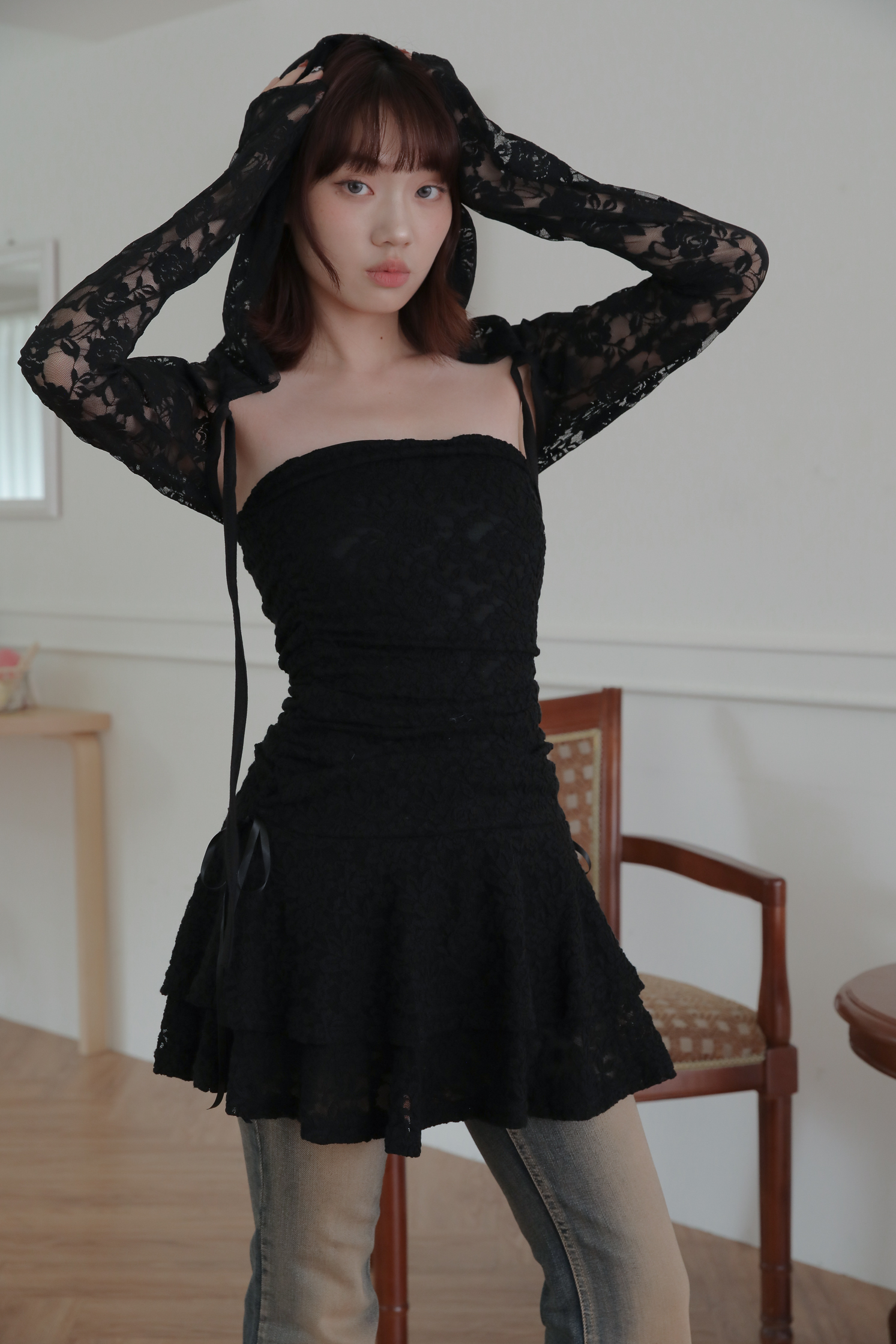 Shirring Tube One Piece #洋裝