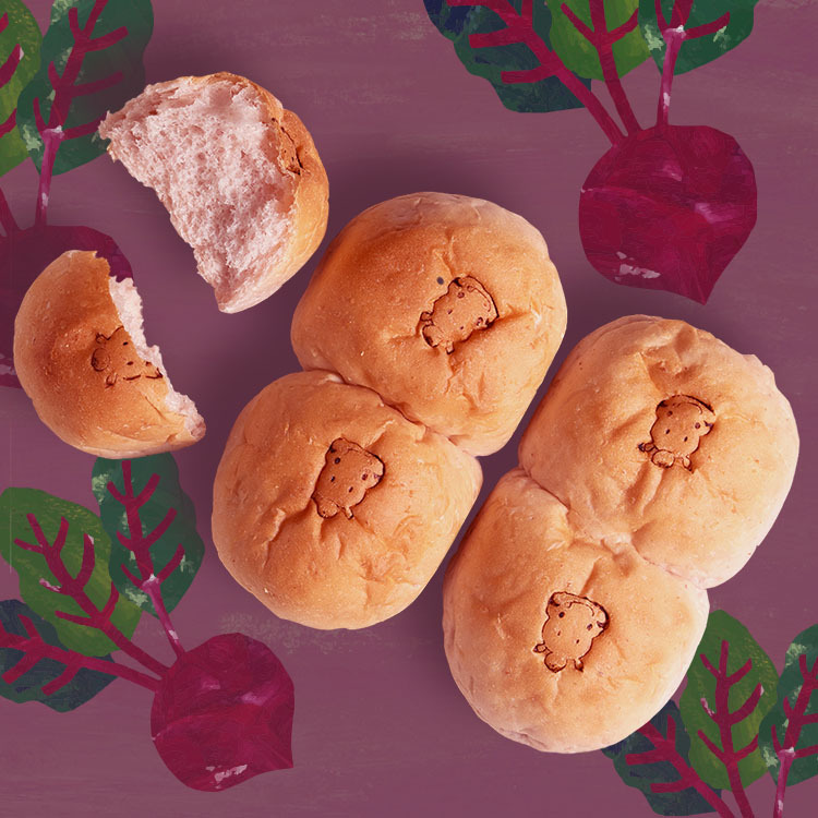 小河馬麵包-甜菜根紅藜（6入）