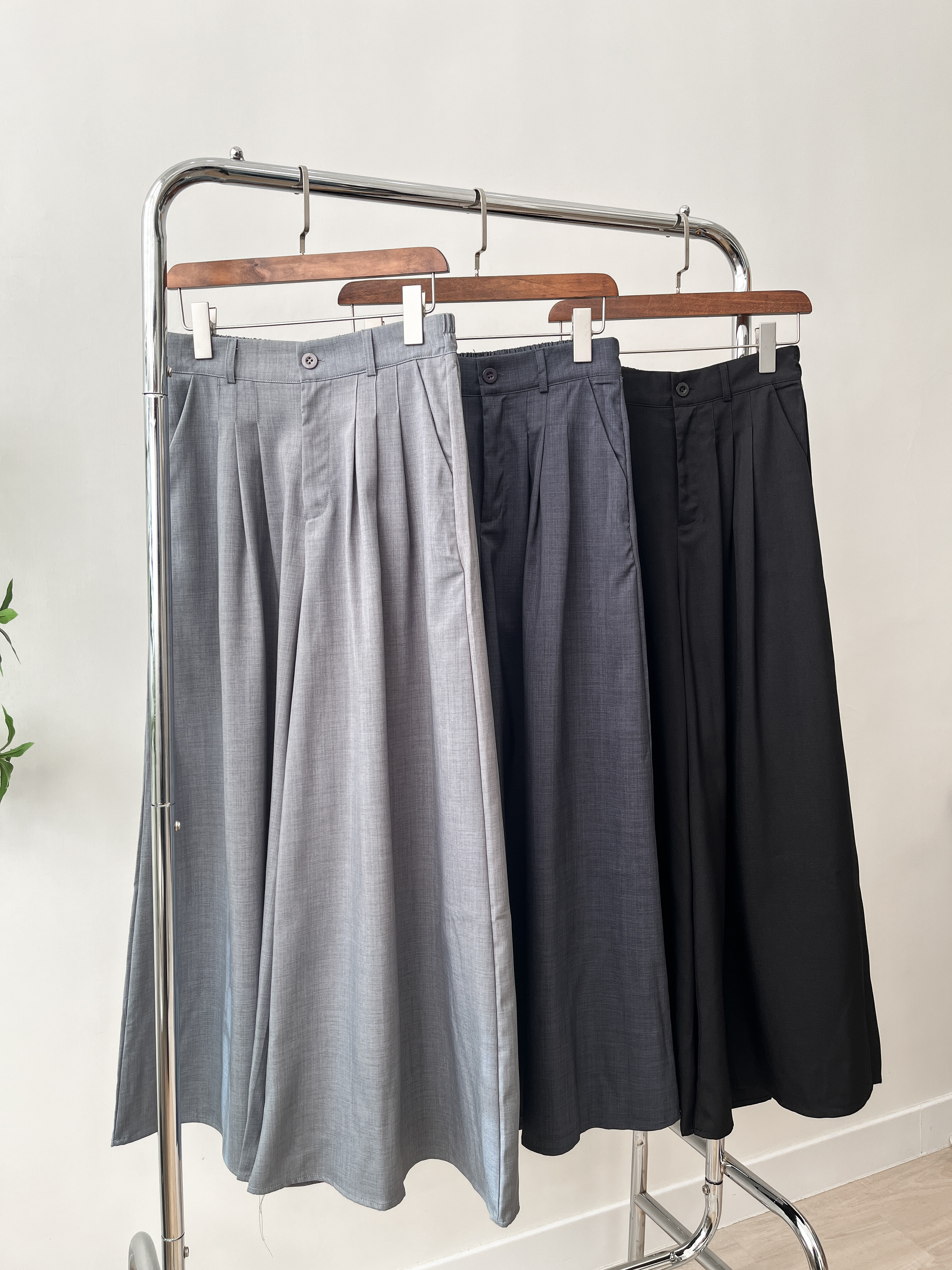 預訂｜垂感闊腳裙褲連BELT ! ( 三色入 )