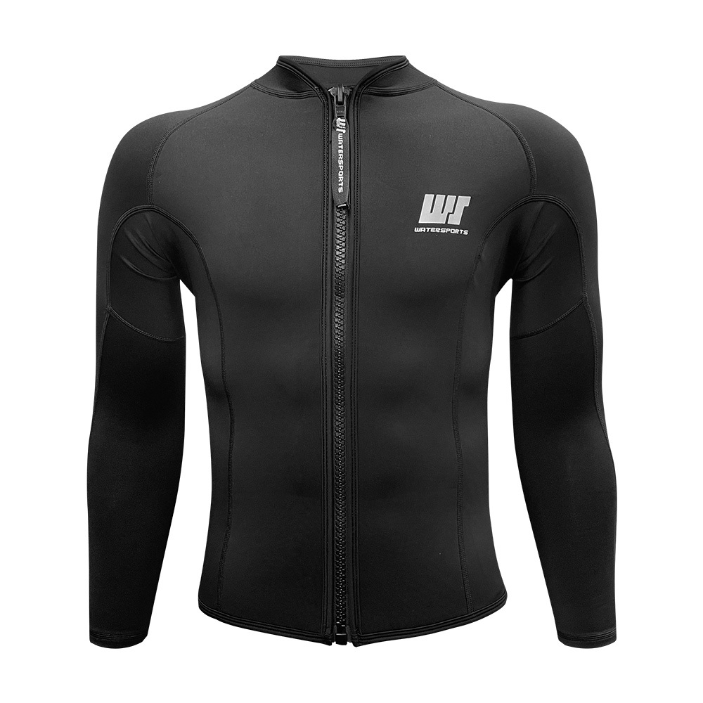 2/1.2mm 中性 CR & 抓毛游泳保暖夾克 - 黑