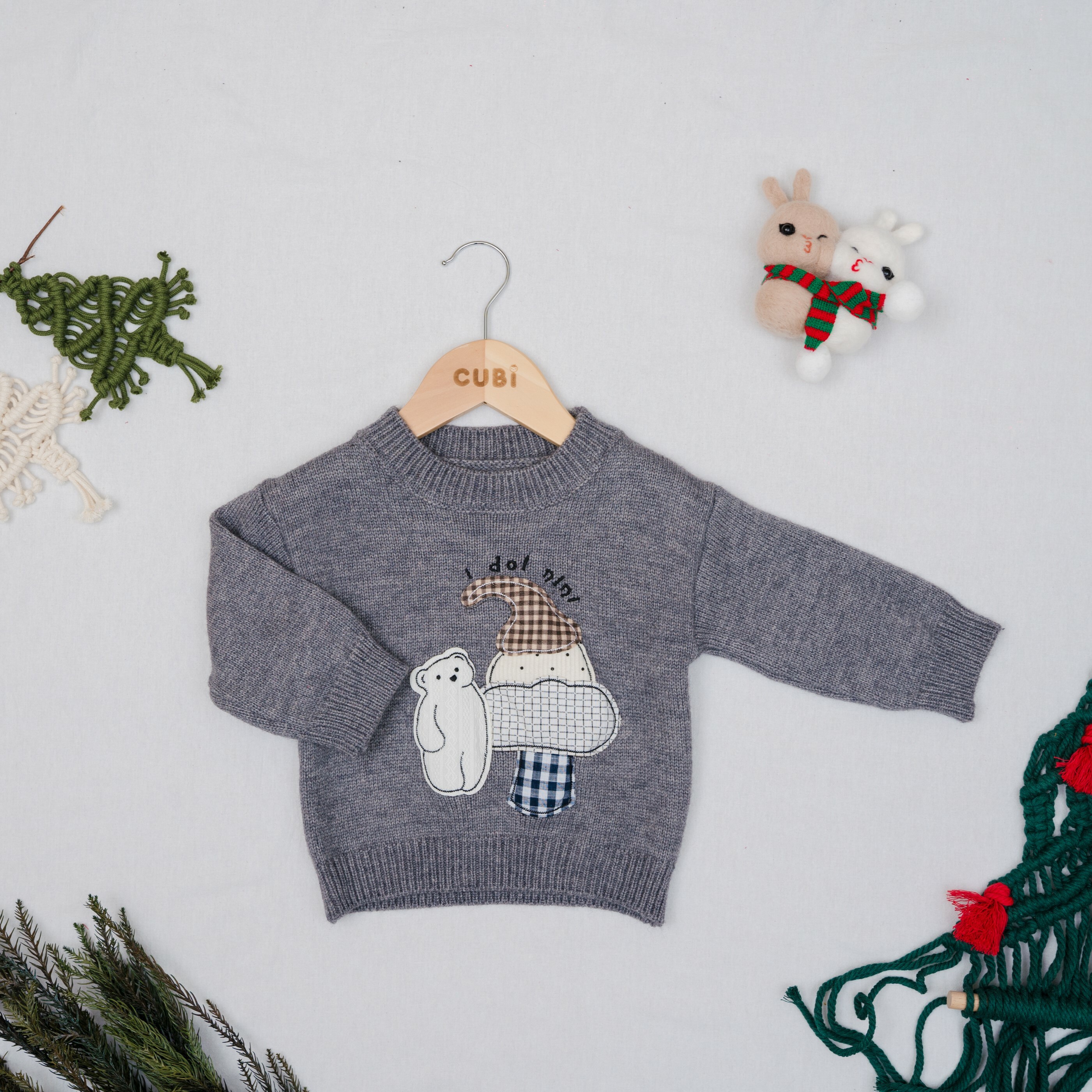 日系聖誕樹娃娃針織毛衣