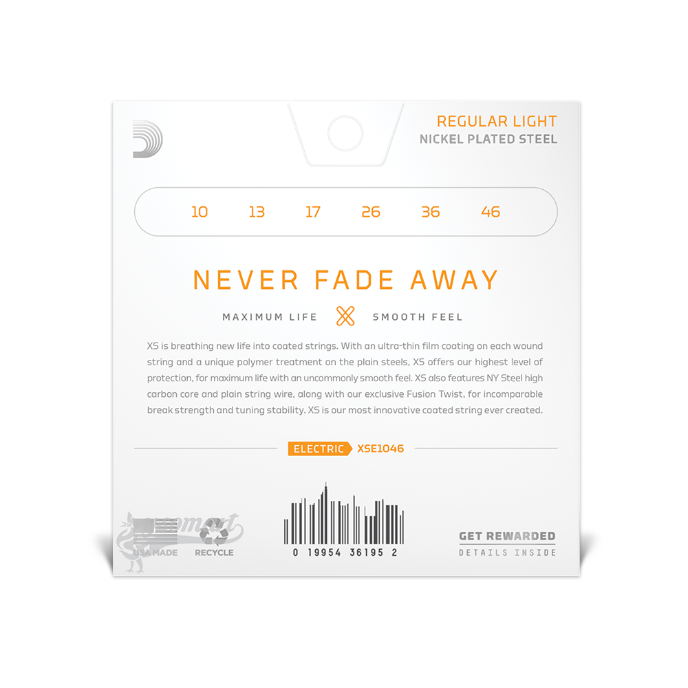 D’Addario XS Nickel XSE1046 覆膜電吉他套弦 (010-046)