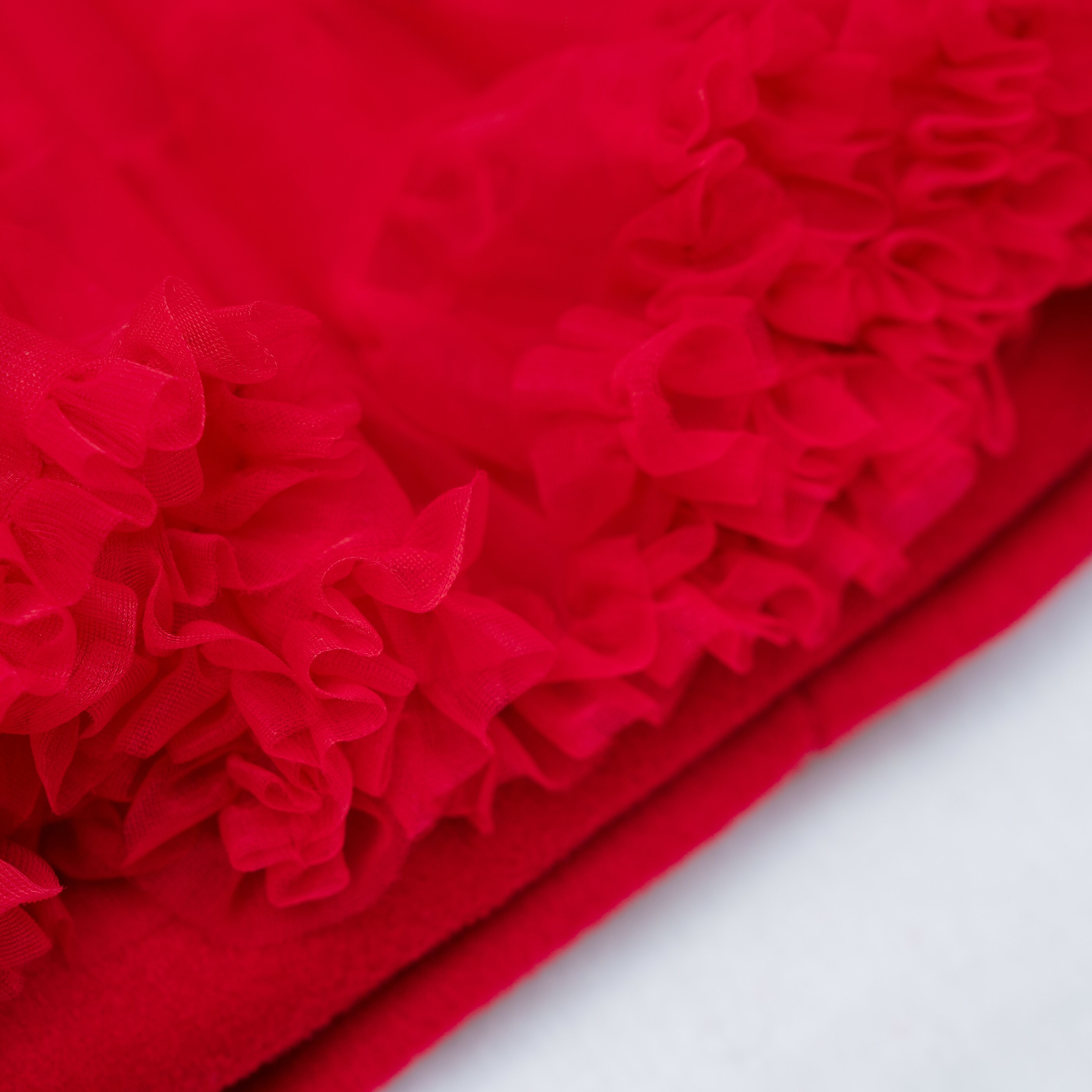 蝴蝶領柔紗洋裝-下擺紗裙