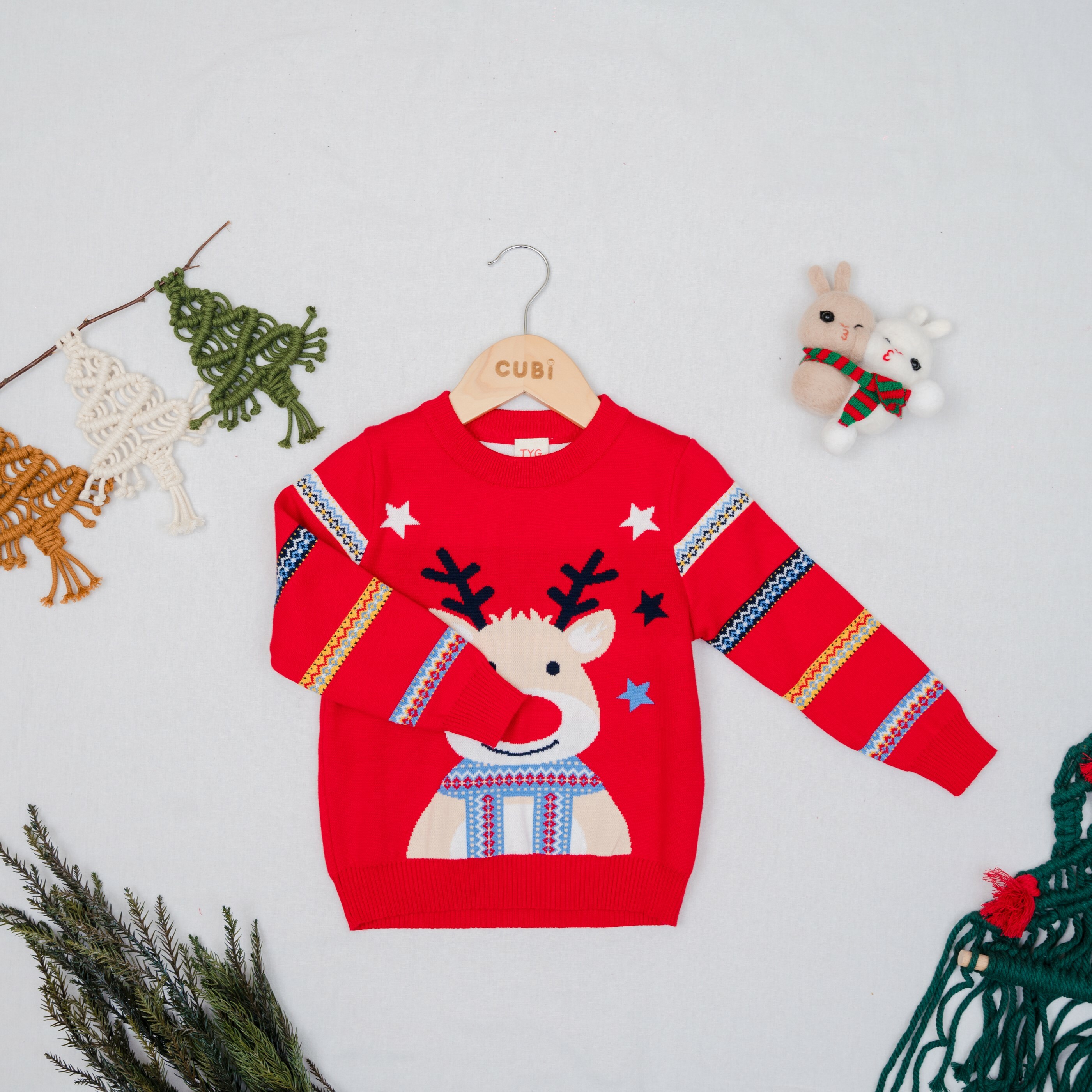 可愛小鹿聖誕針織衣（兩色）