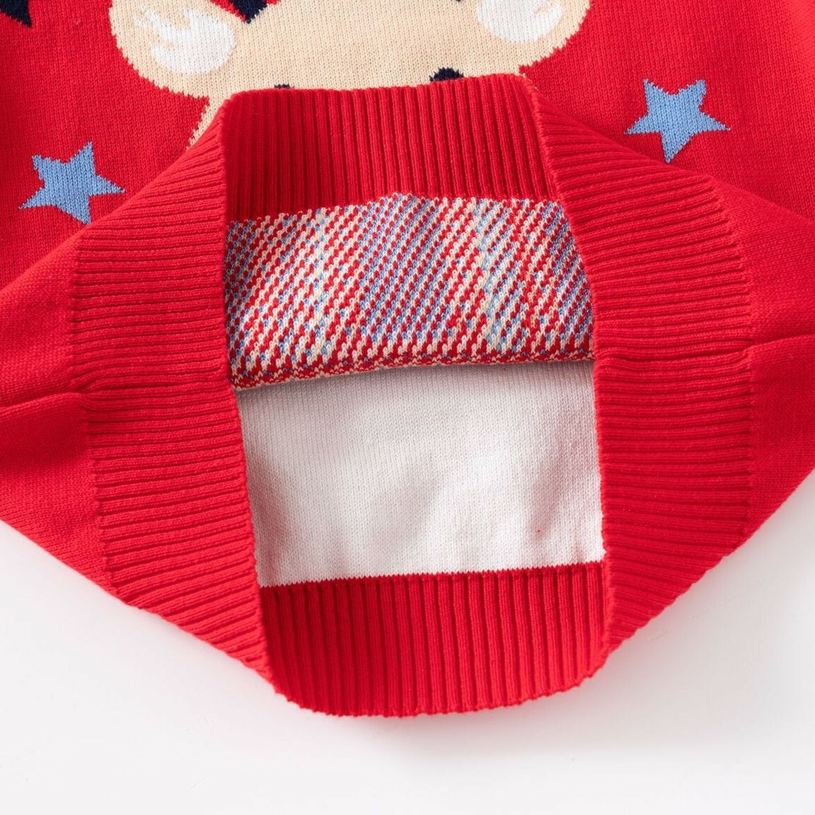 可愛小鹿聖誕針織衣-紅色內裏