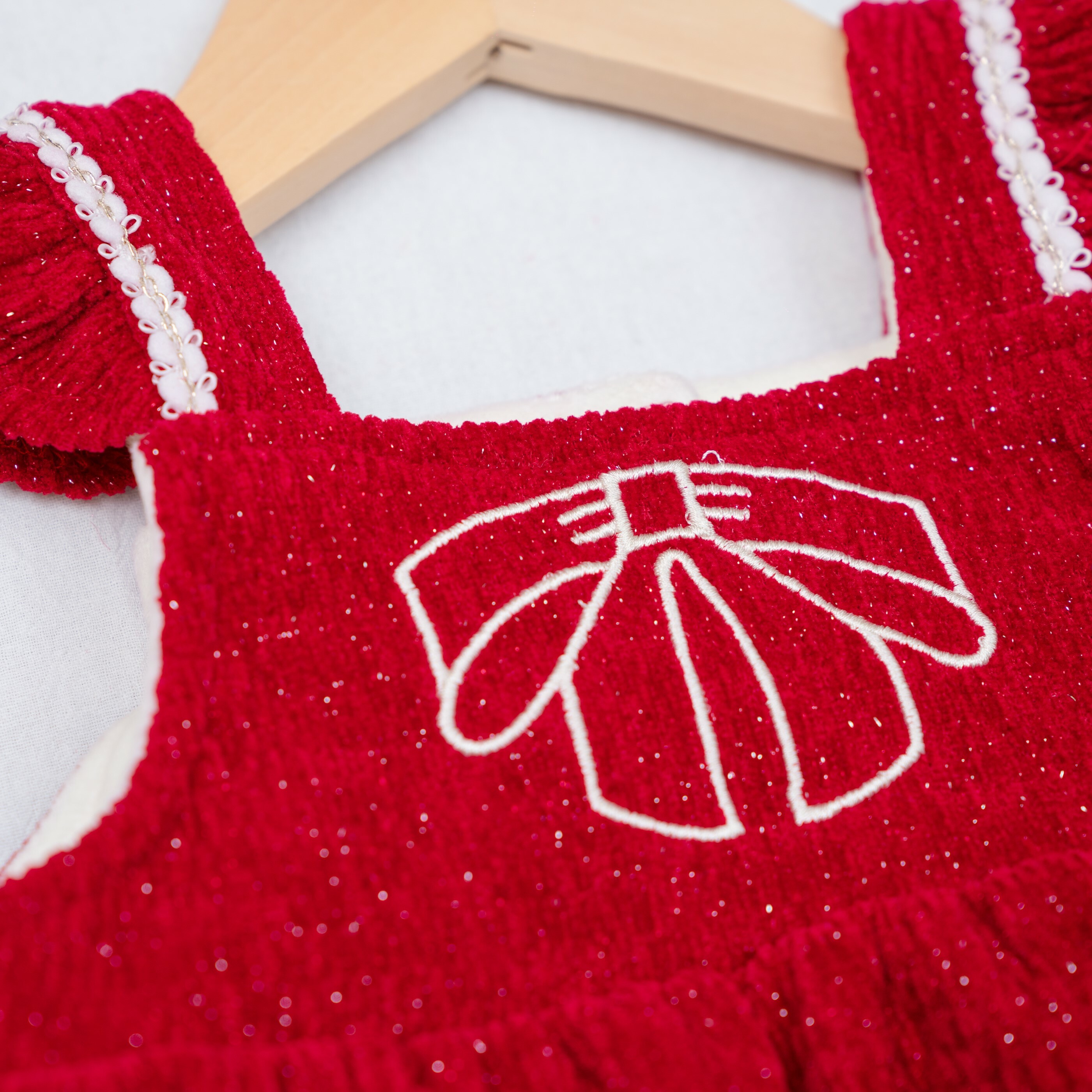 紅蝴蝶結姐妹款包屁衣-蝴蝶結