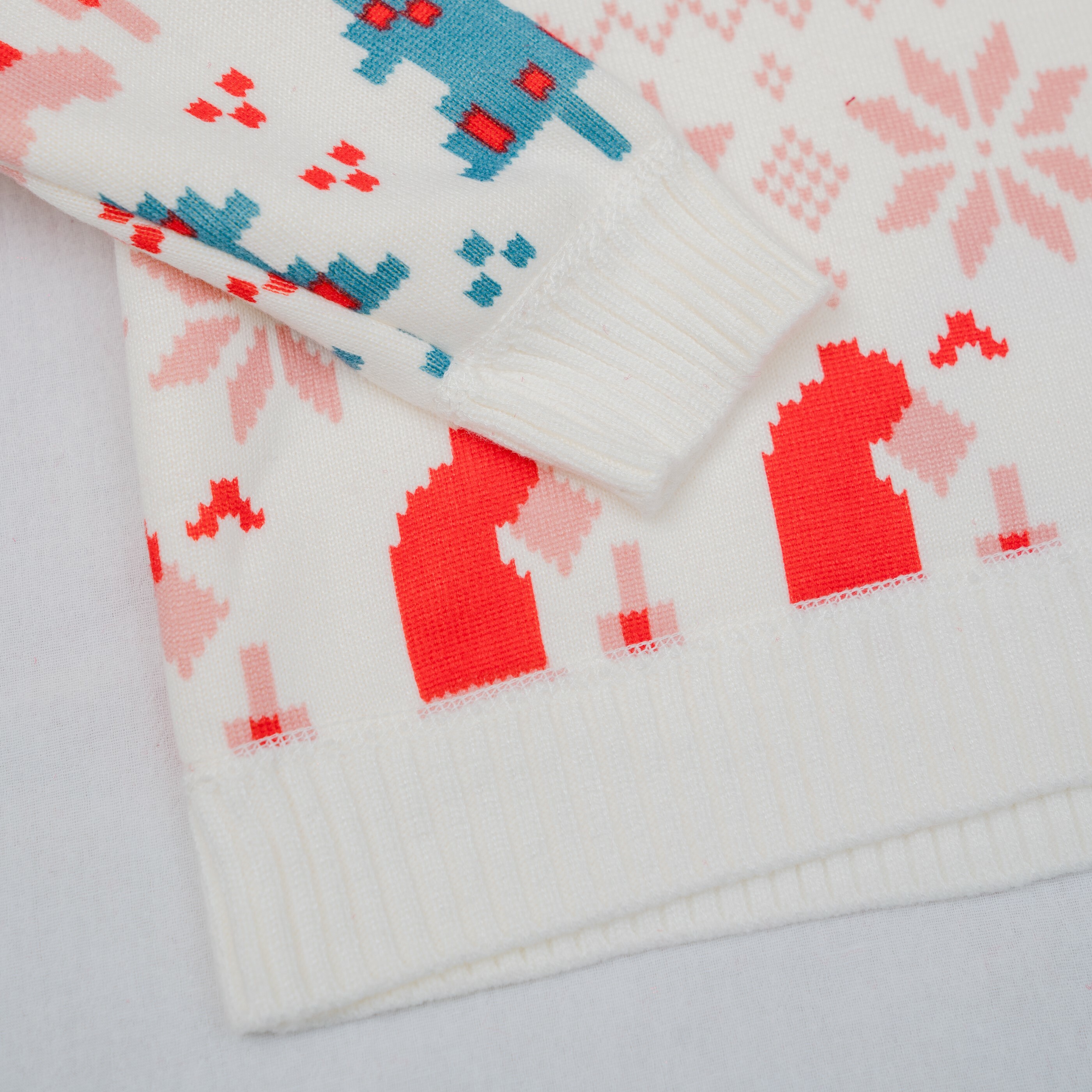 小樹針織高領毛衣-袖子下擺細節