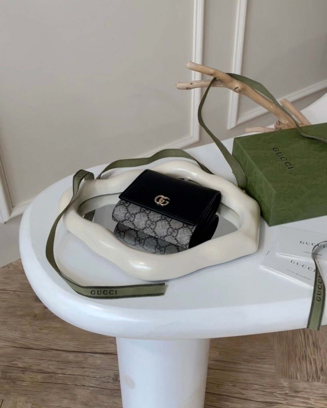 GUCCI｜GG 掀蓋短夾 黑色