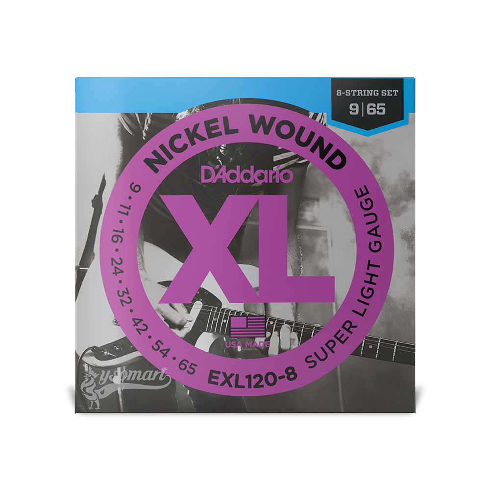D’Addario XL Nickel Wound EXL120-8 電吉他八弦套弦 (009-065)