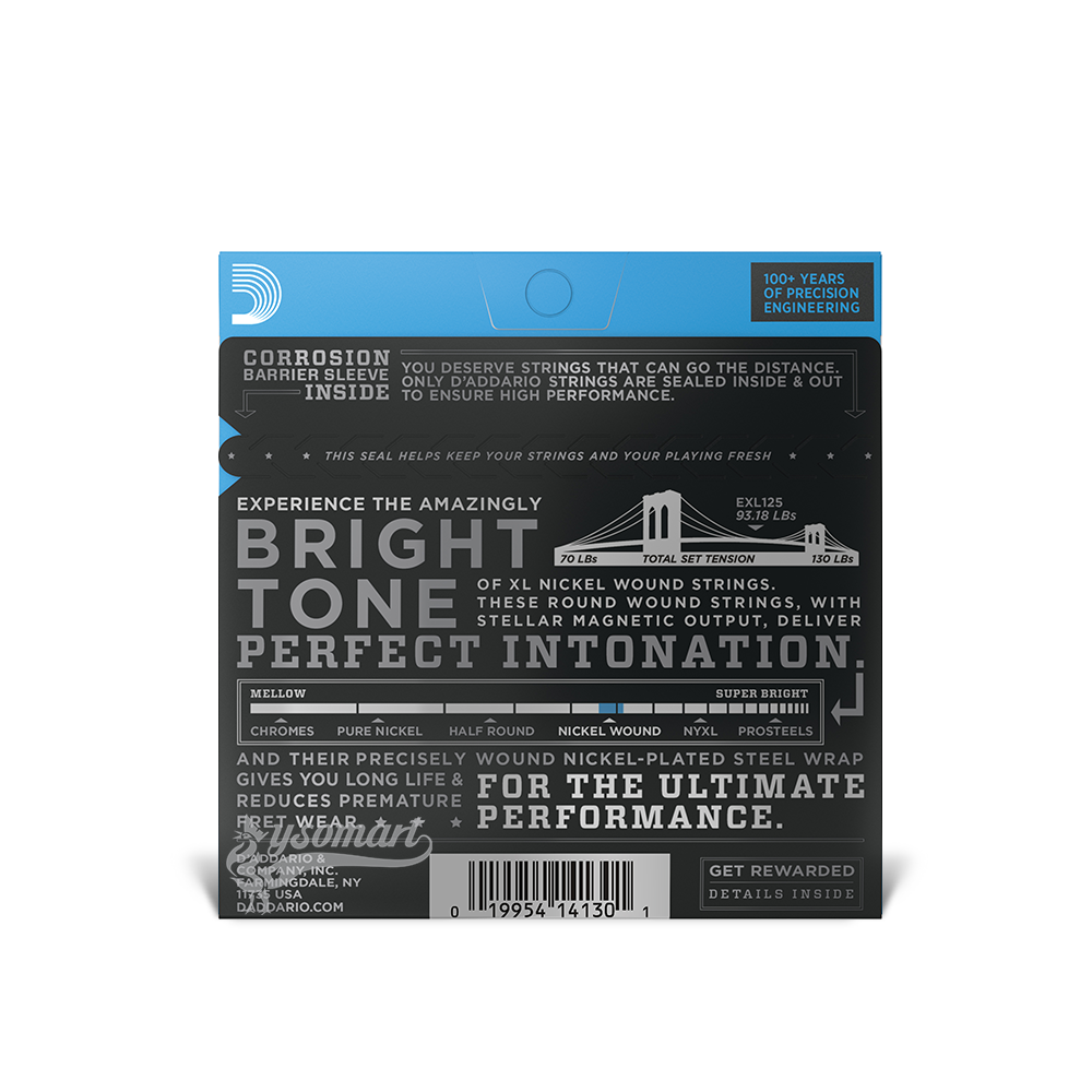 D’Addario XL Nickel Wound EXL125 電吉他套弦 (009-046)
