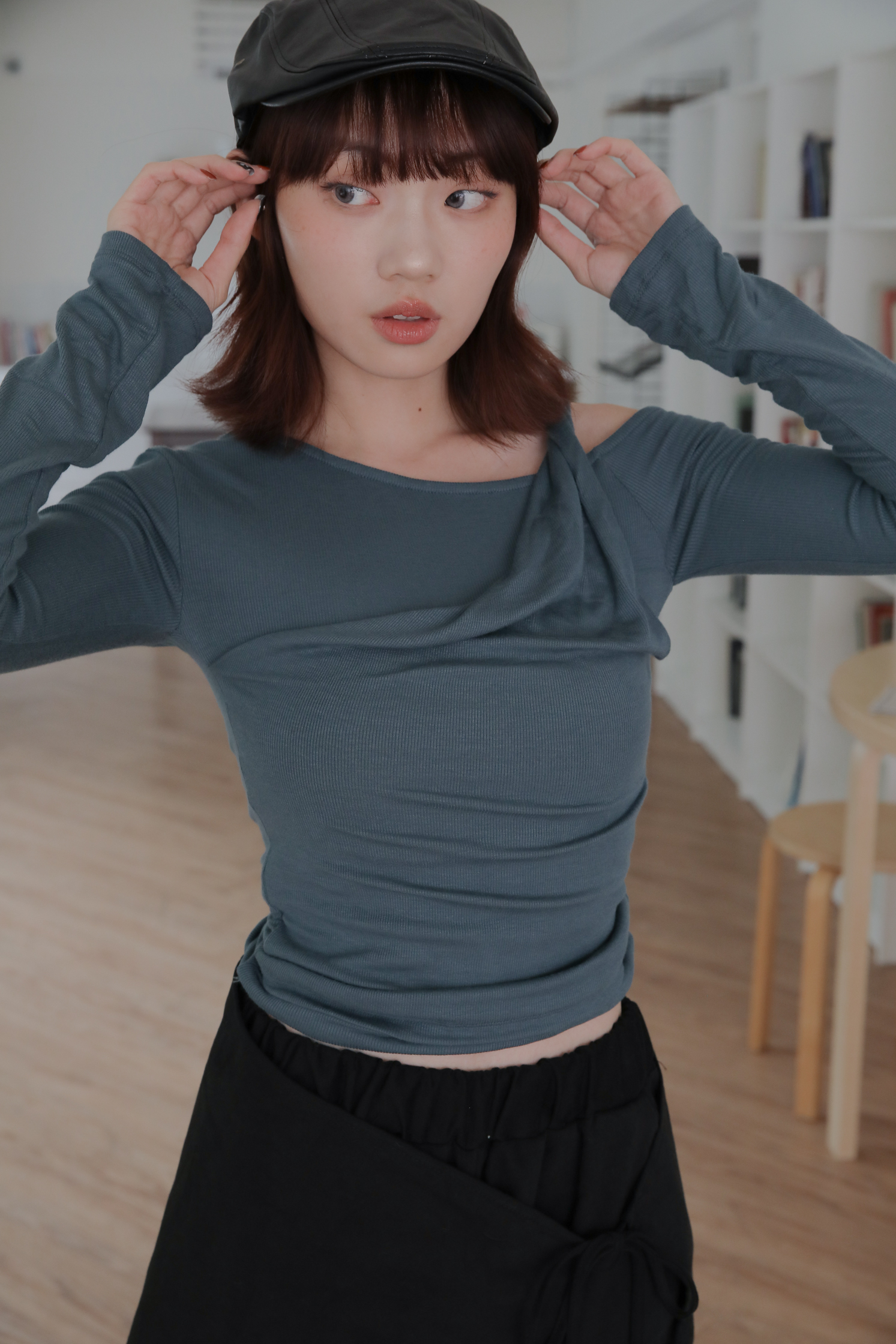 Nat One Shoulder Tee #上衣