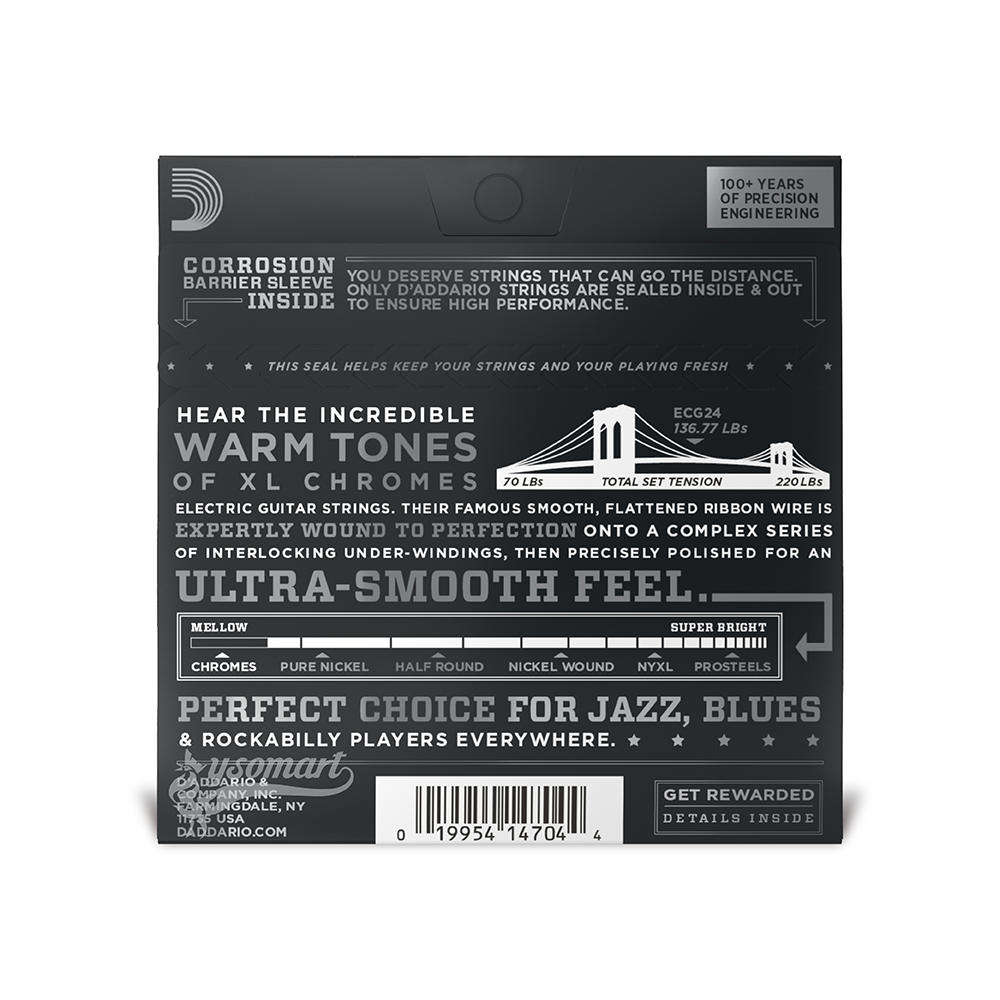 D’Addario XL Chromes ECG24 電吉他套弦 (011-050)