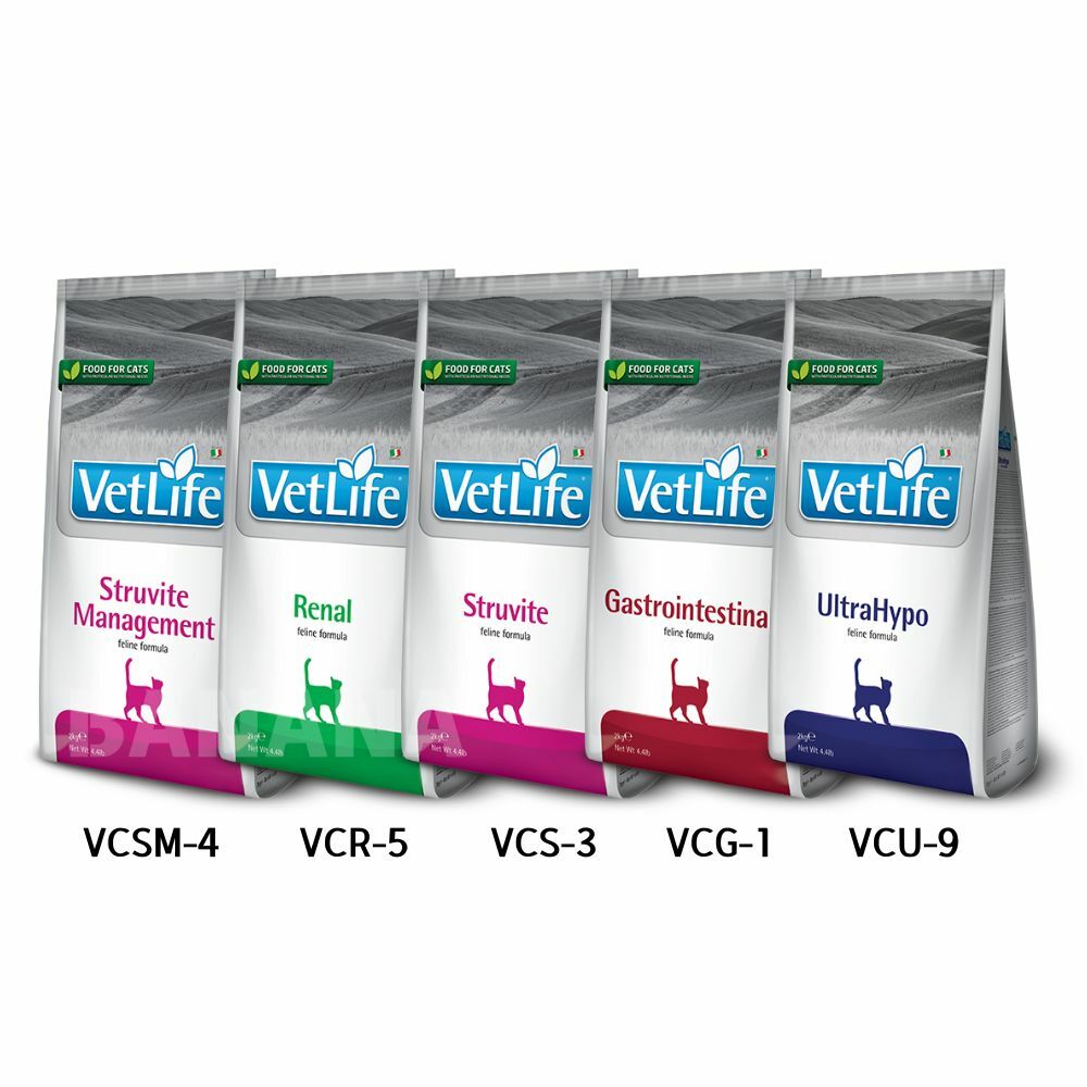 法米納|VetLife獸醫天然貓用處方飼料(VC4泌尿.VCR5腎臟配方.VCU9水解蛋白.VCG1腸胃)