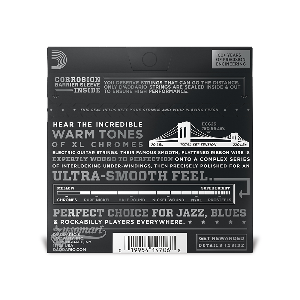D’Addario XL Chromes ECG26 電吉他套弦 (013-056)