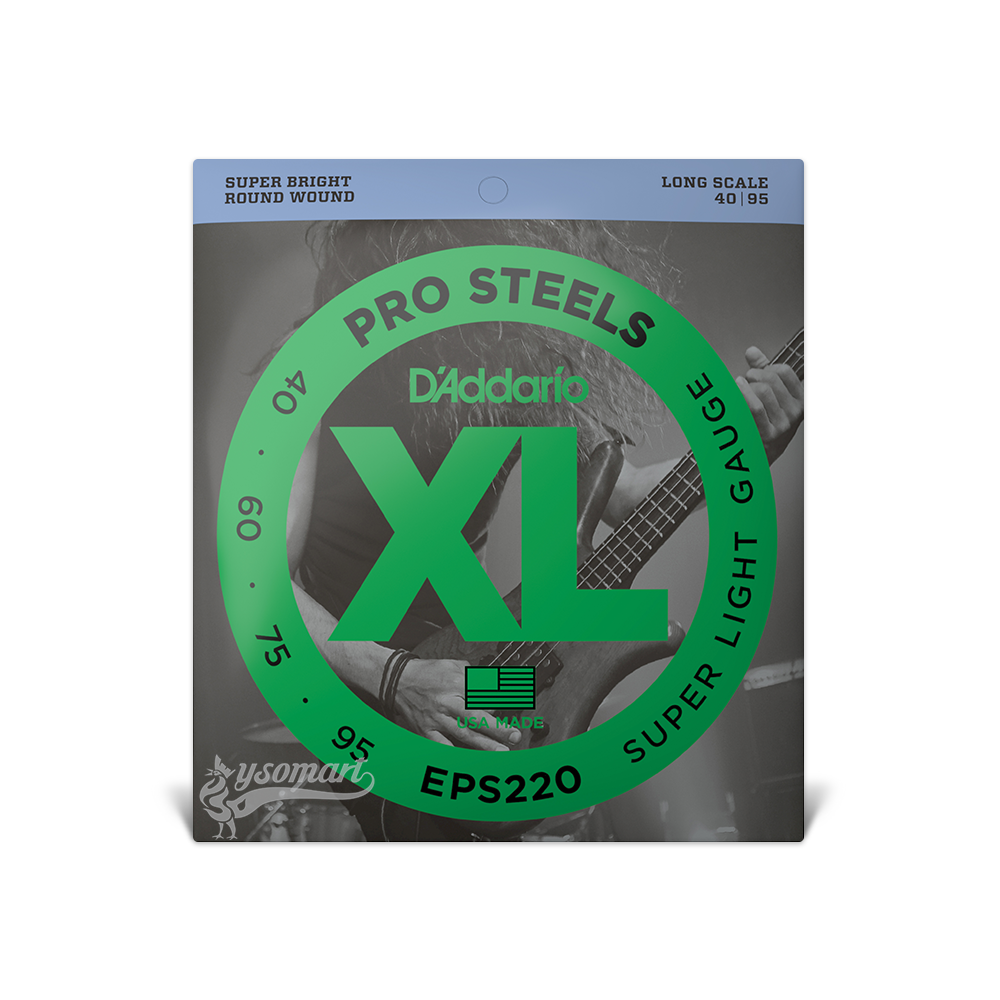 D’Addario XL ProSteels EPS220 不銹鋼弦電貝斯套弦 (040-095)