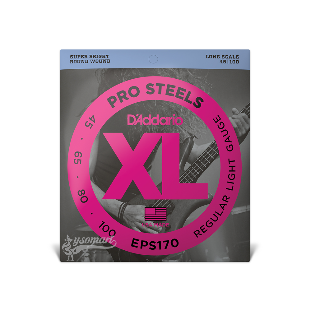 D’Addario XL ProSteels EPS170 不銹鋼弦電貝斯套弦 (045-100)