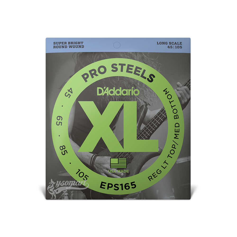 D’Addario XL ProSteels EPS165 不銹鋼弦電貝斯套弦 (045-105)