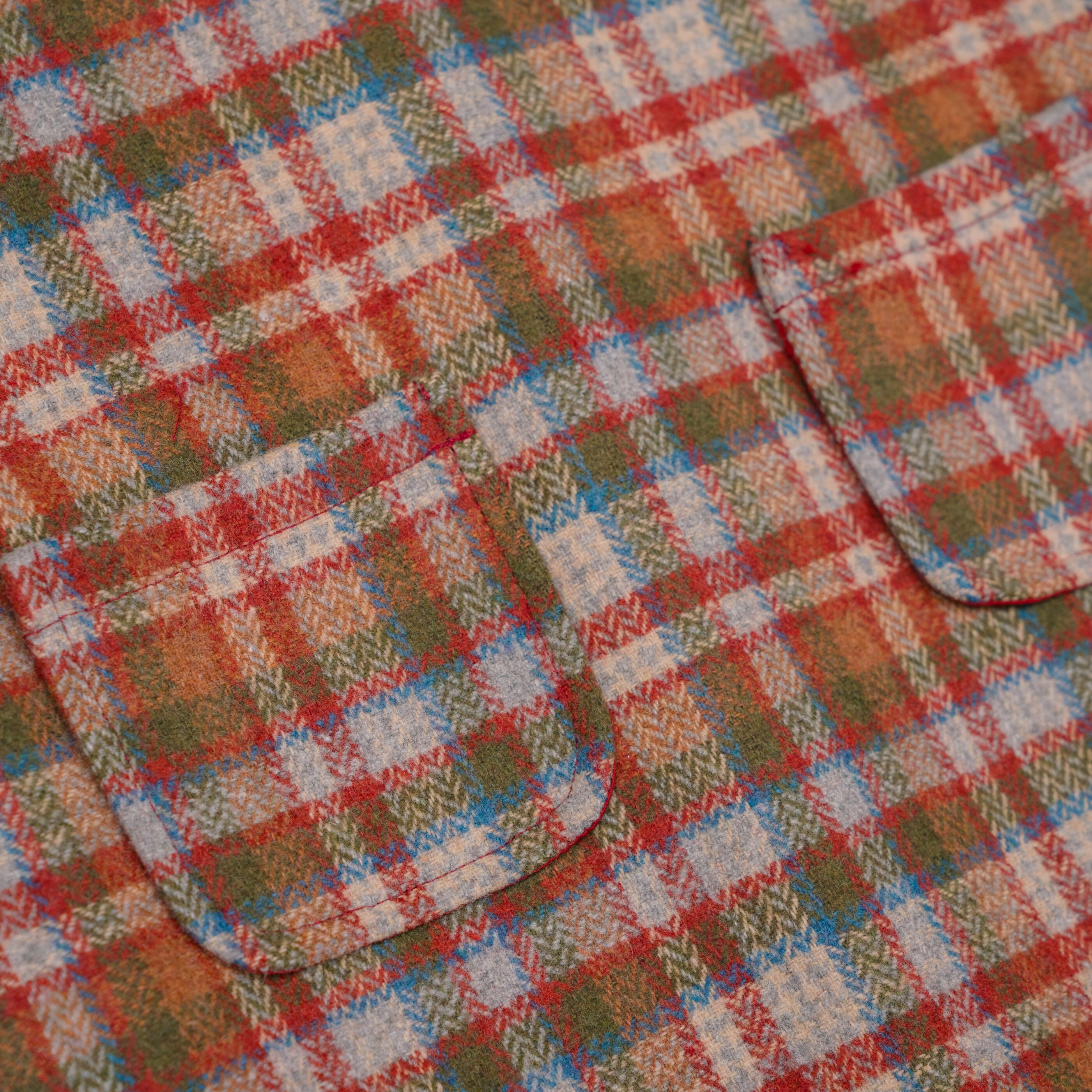 質感娃娃領格紋連身裙-口袋細節