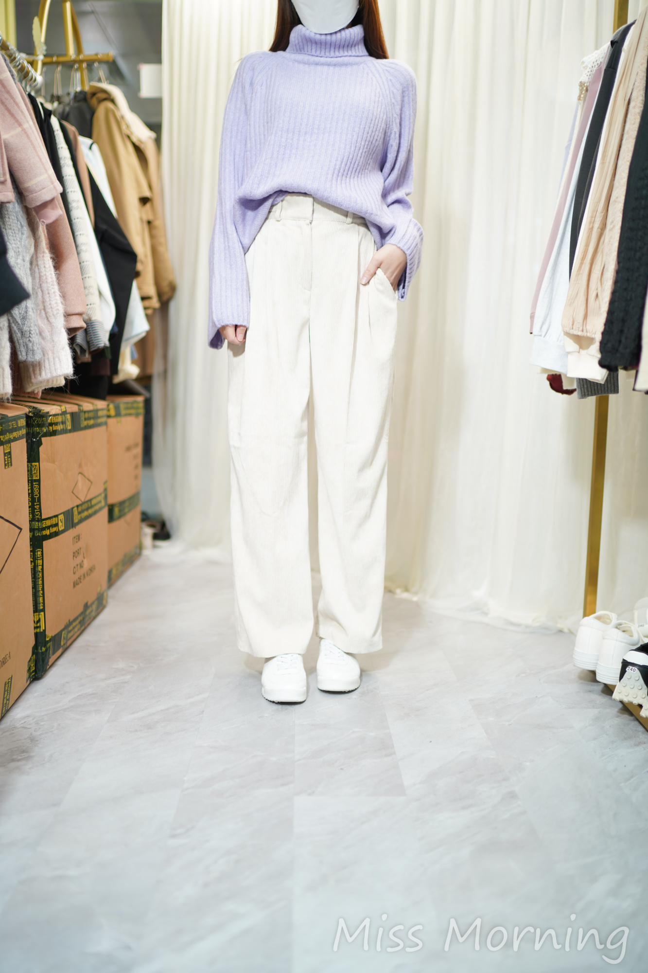 高領簡約針織衫(14335)