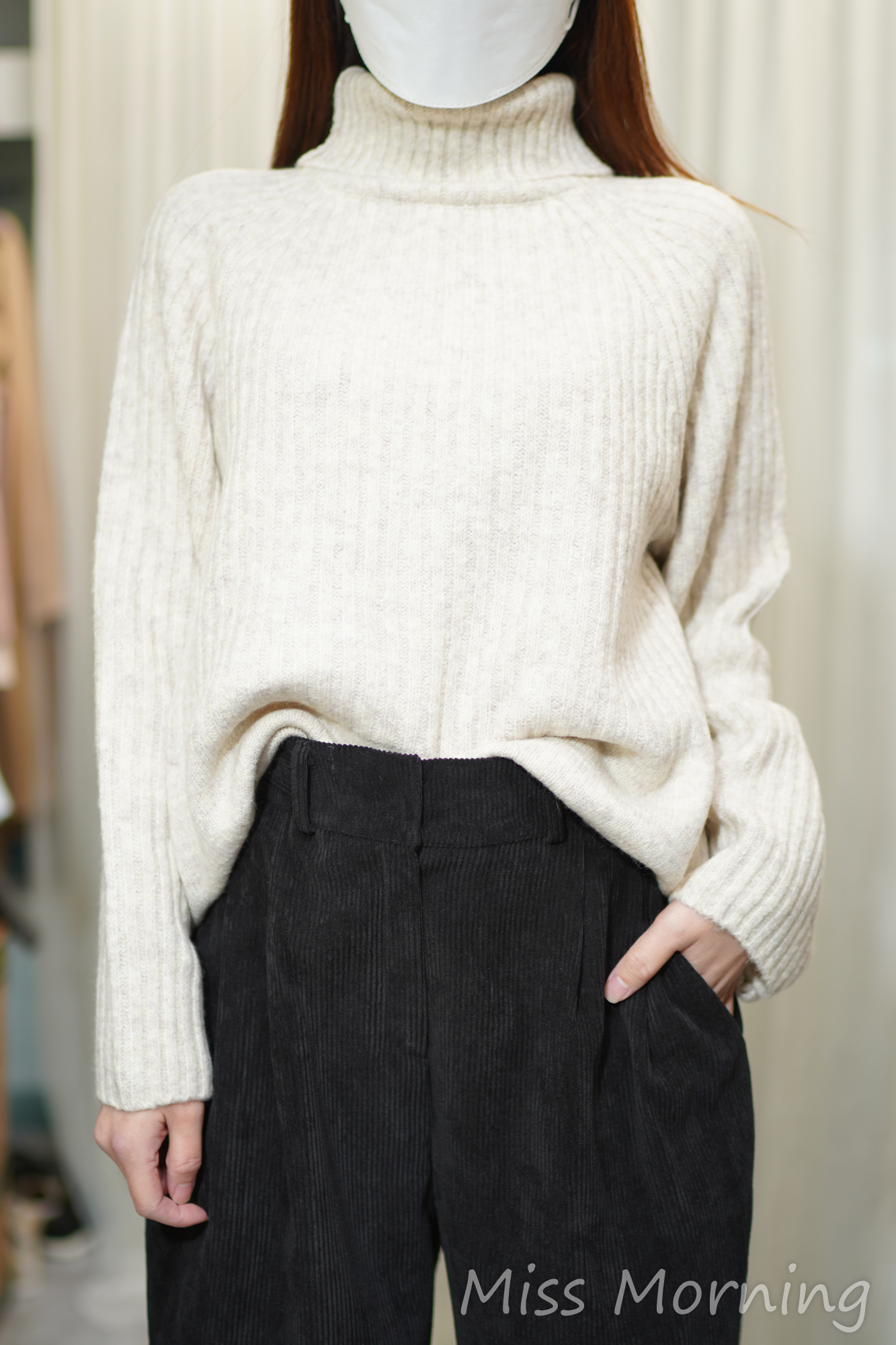 高領簡約針織衫(14335)