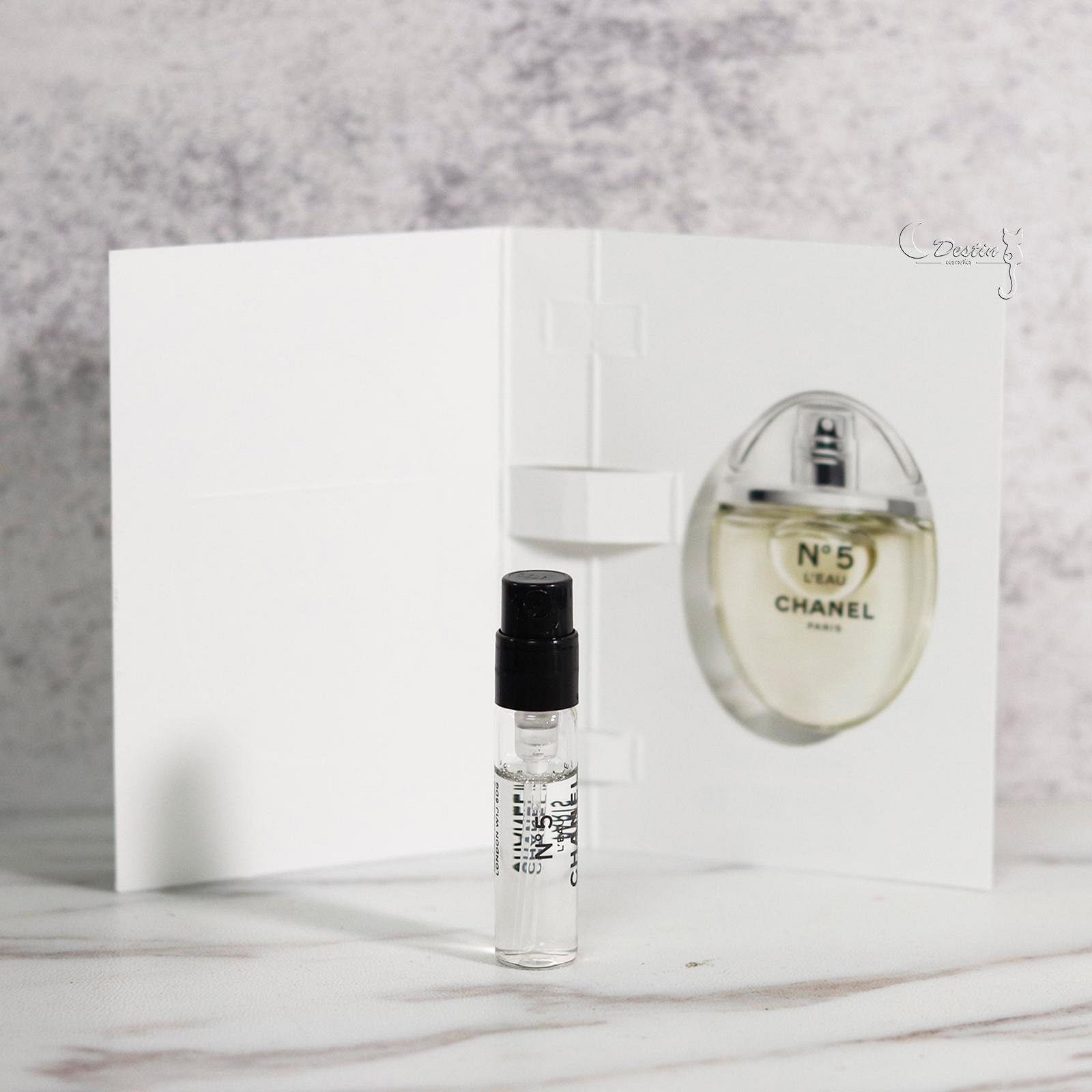 CHANEL 香奈兒N°5 L'EAU清新晨露水滴限定版淡香水1.5mL 全新可噴式試管香水