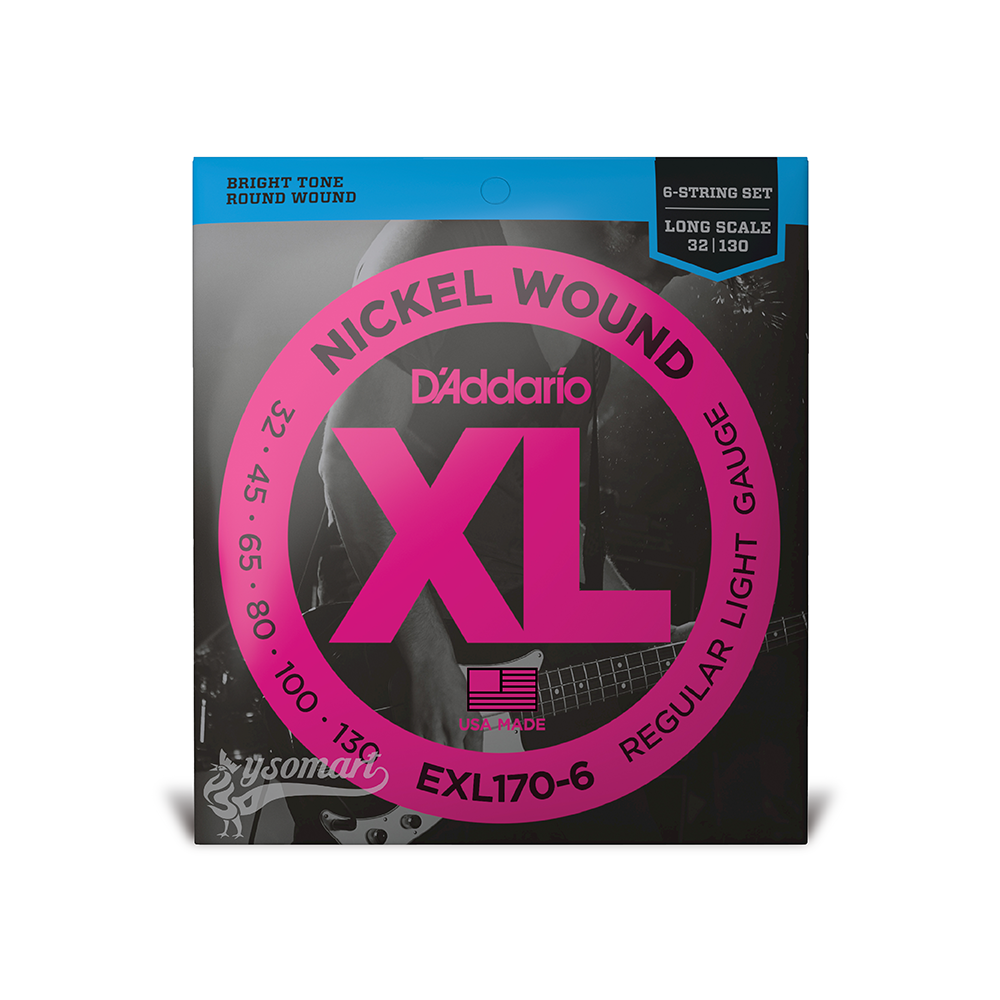D’Addario XL Nickel EXL170-6 電貝斯六弦套弦 (032-130)