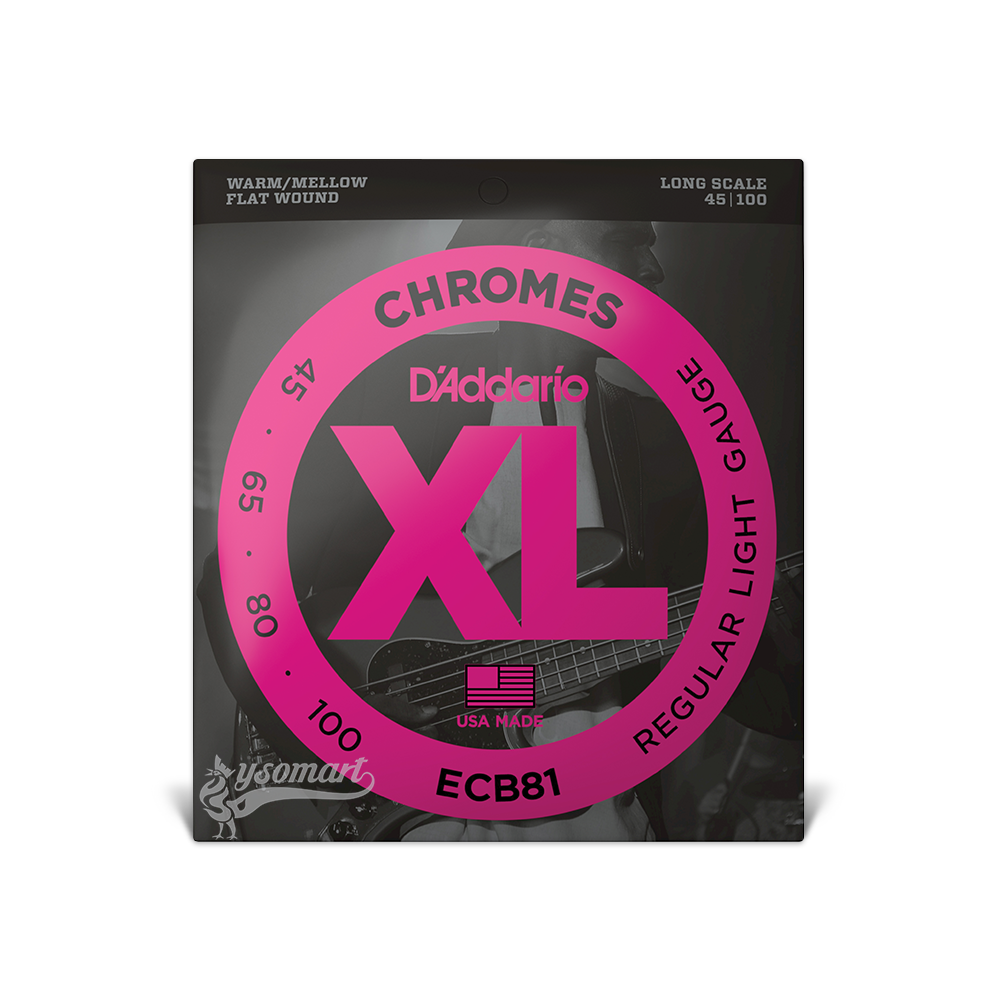 D’Addario XL Chromes ECB81 電貝斯套弦 (045-100)