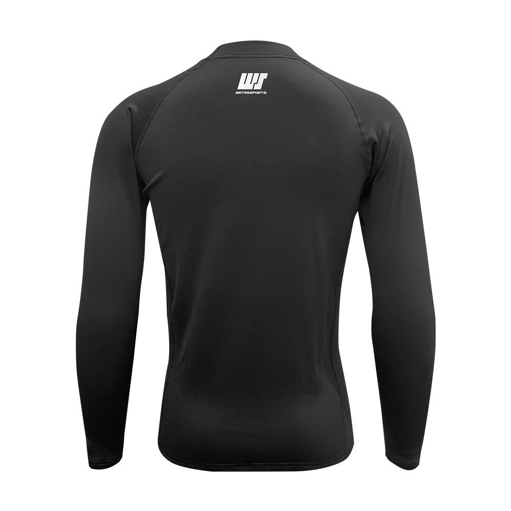 1.2mm 中性高領短纖抓毛游泳保暖上衣 - 黑