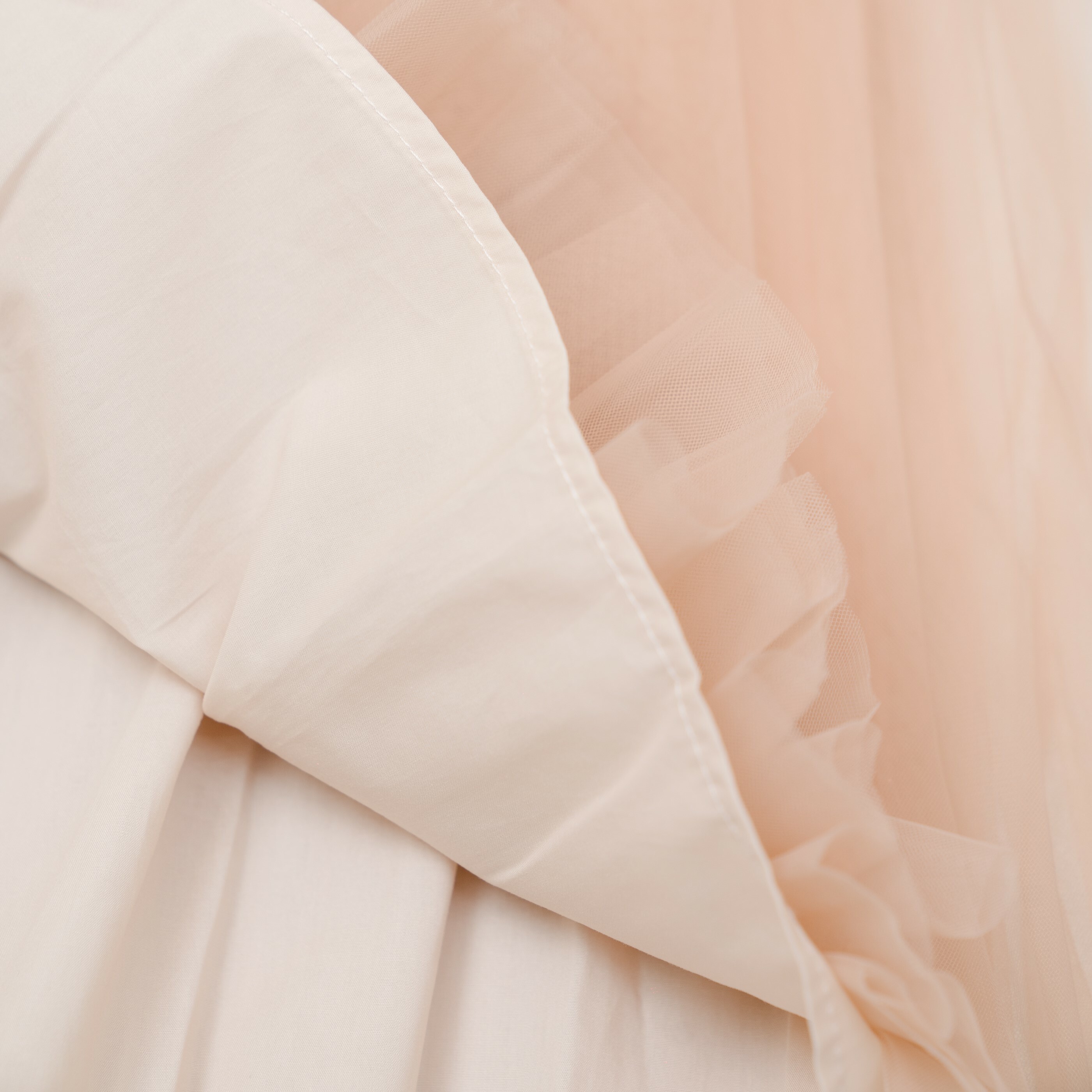 粉色芭蕾風親子長紗裙-細節