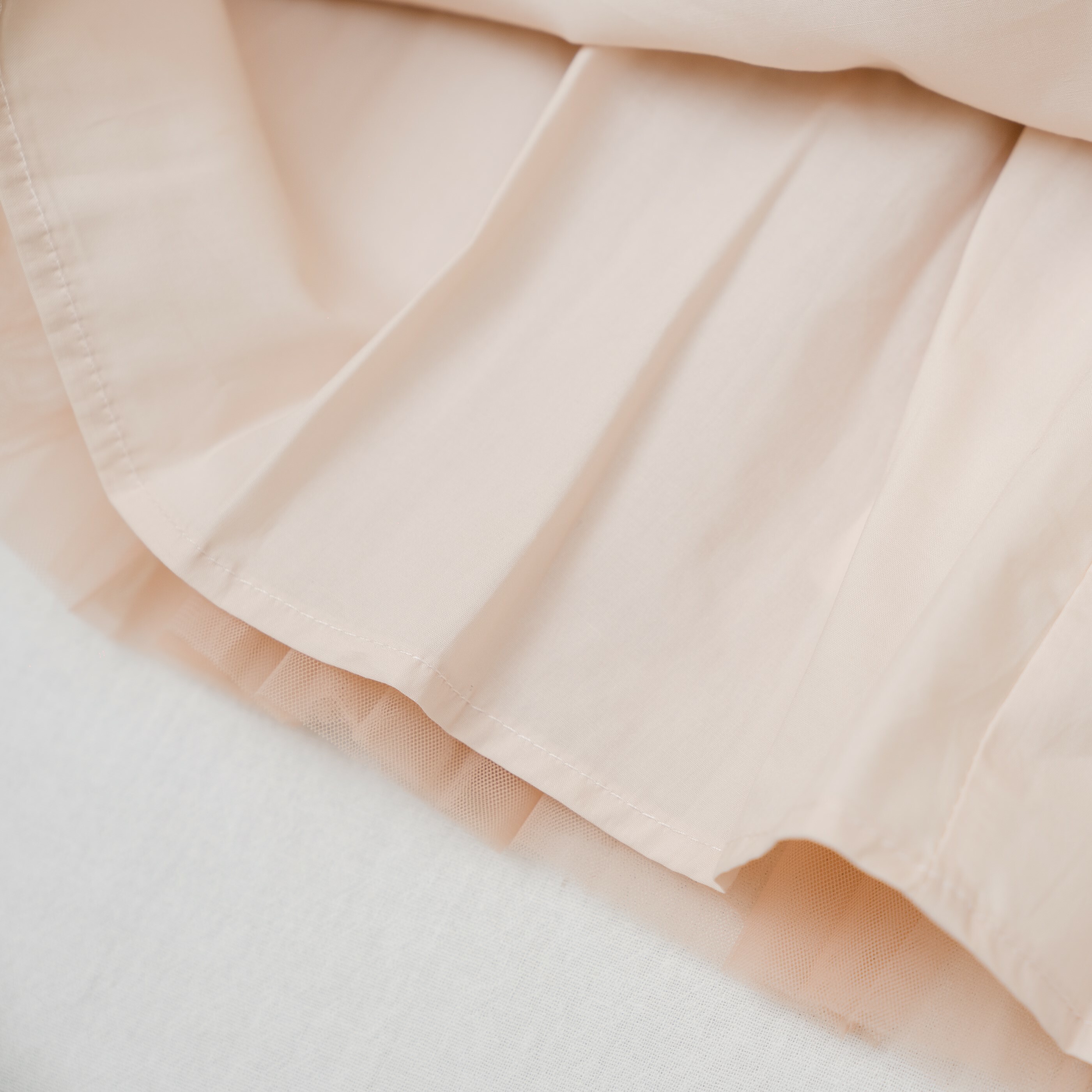 粉色芭蕾風親子長紗裙-內裏材質