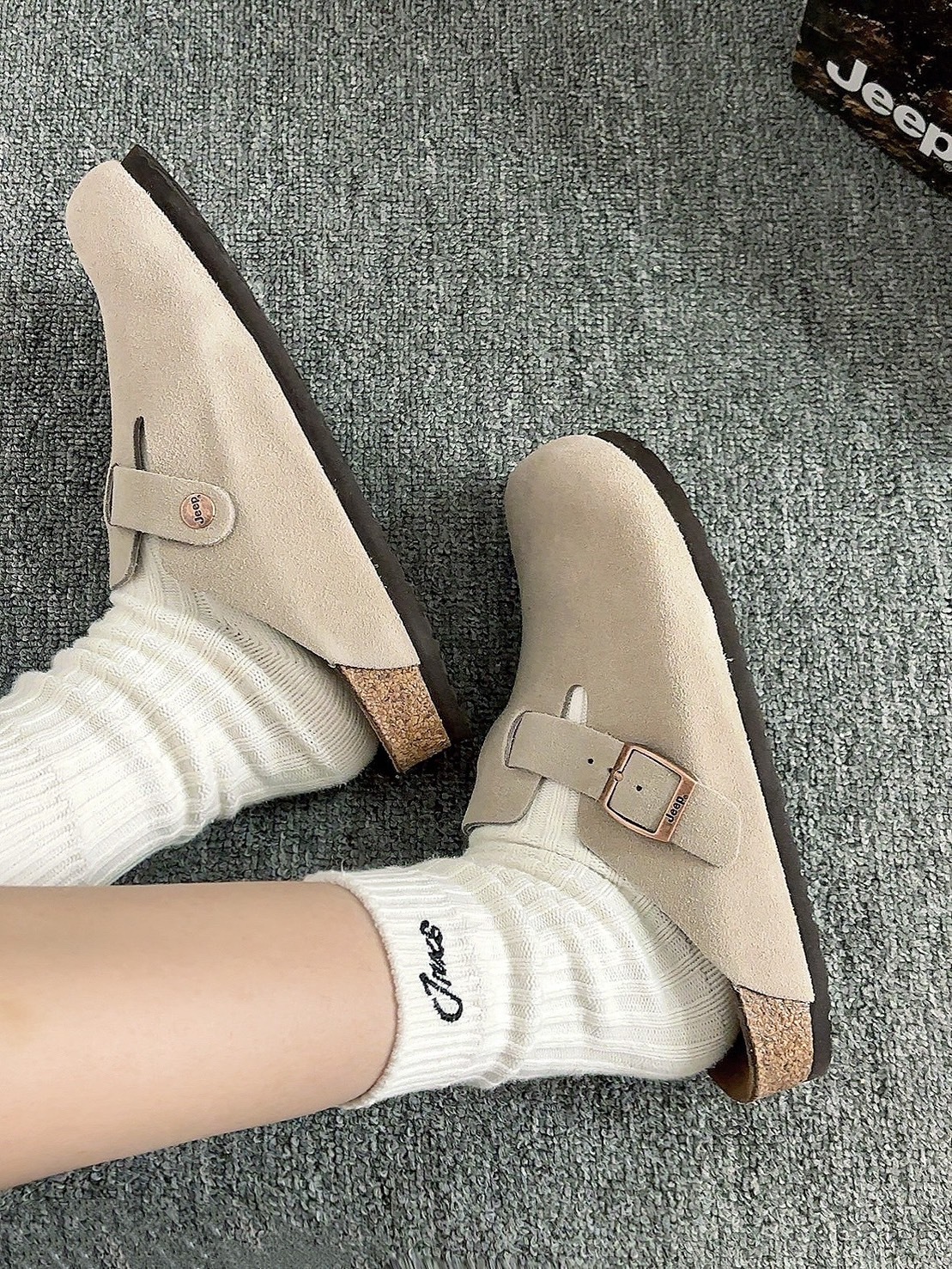 【預購】JEEP 軟木底勃肯鞋 懶人拖 6色 P242M16141