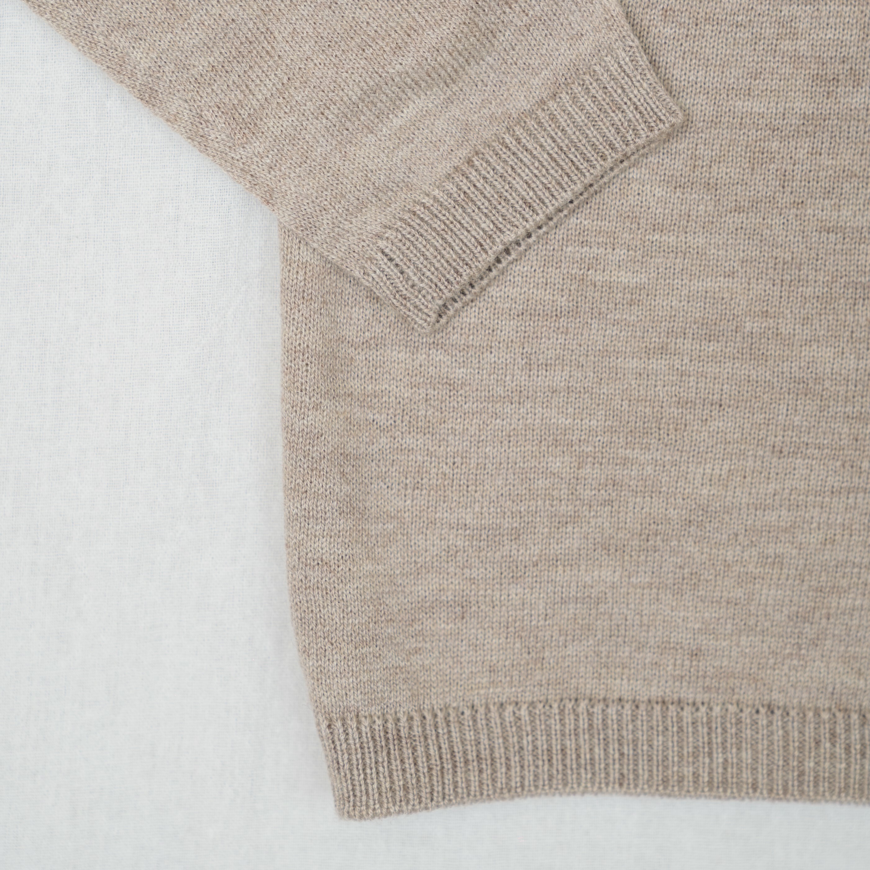 針織外搭薄上衣(駝色)-下擺