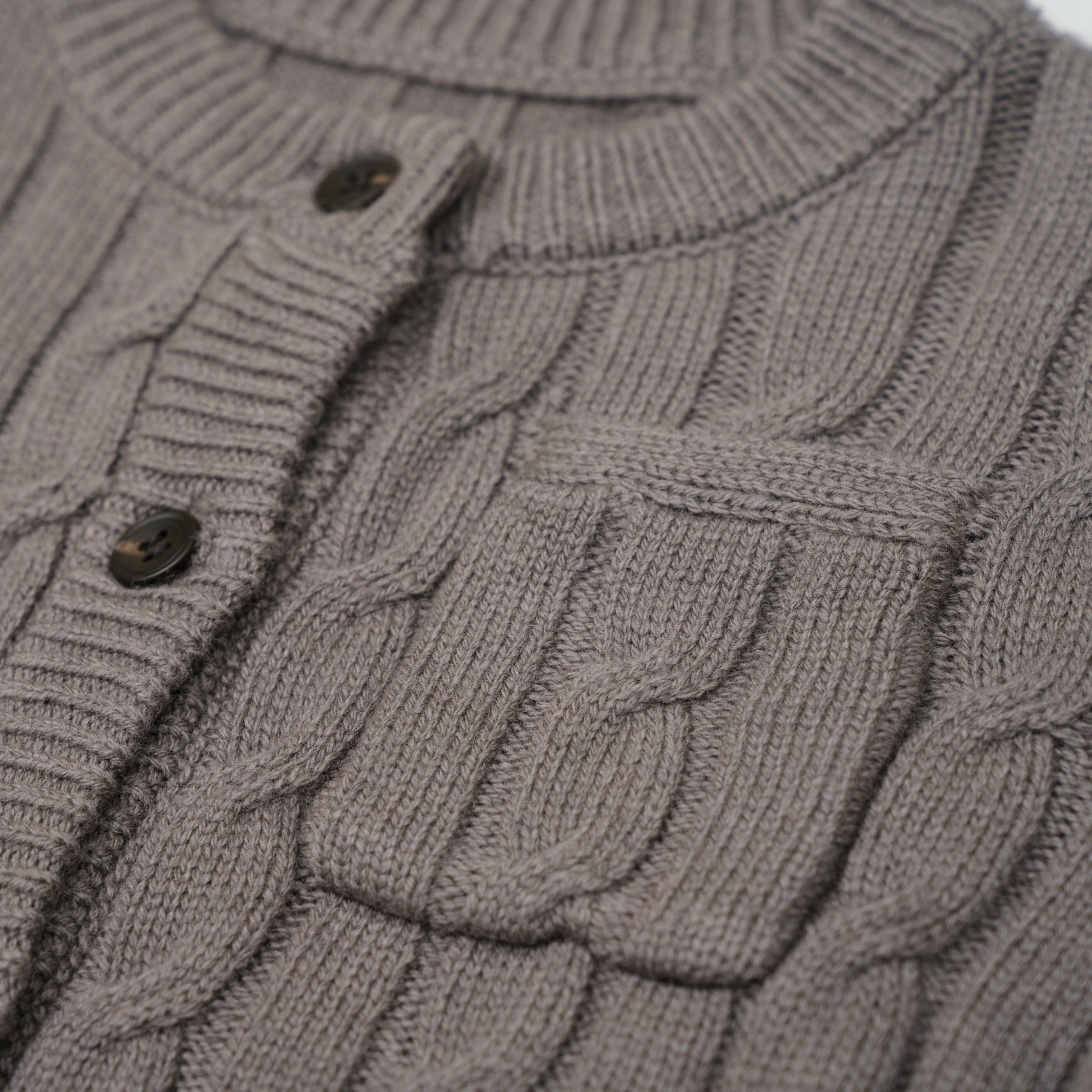 羊毛針織薄外套(深灰)-細節