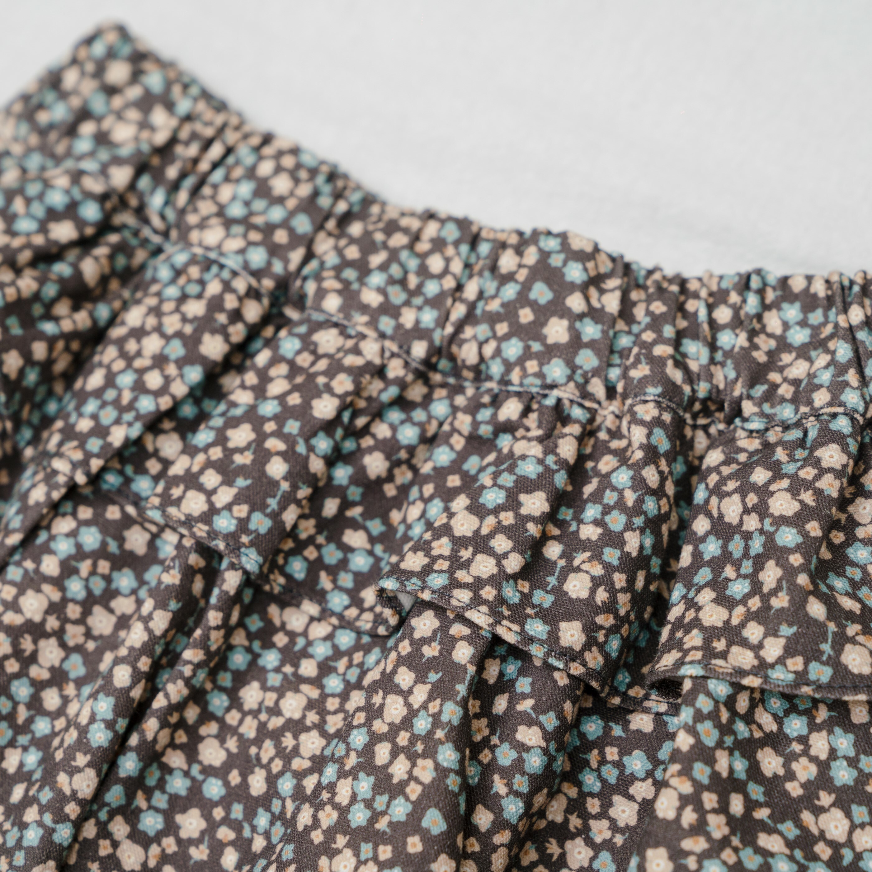 秋款氣質小碎花長裙-細節