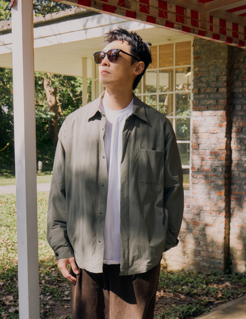 輕量翻領風衣外套（2色）