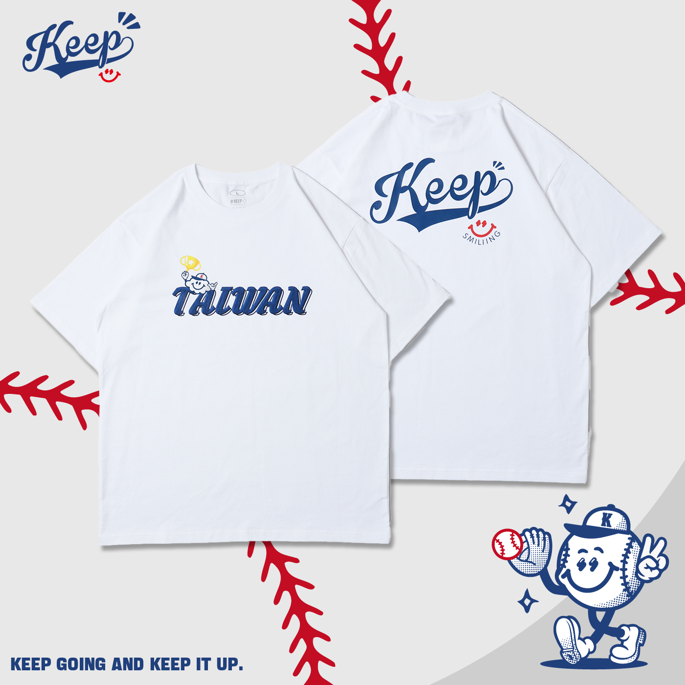 [特價售出無退換] [門市現貨 ]#KEEP TAIWAN NO.1 TEE 黑色 白色 偽刺繡 印花 臺灣第一  臺灣 NO.1 冠軍 短TEE【KS268】