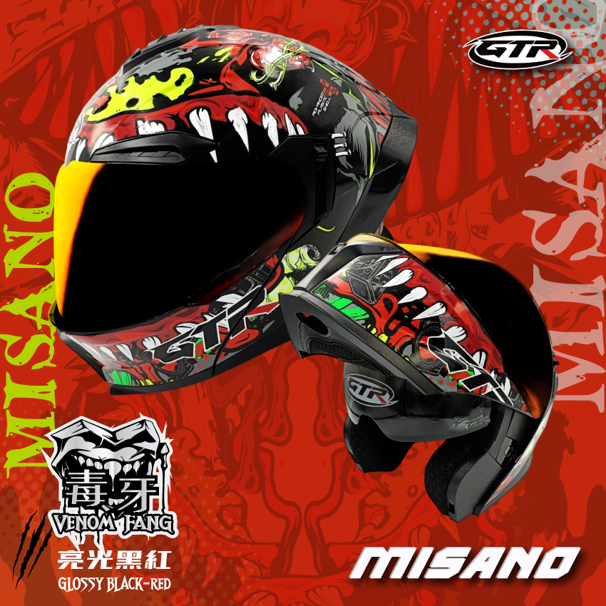 GTR｜MISANO 毒牙 亮光 黑紅
